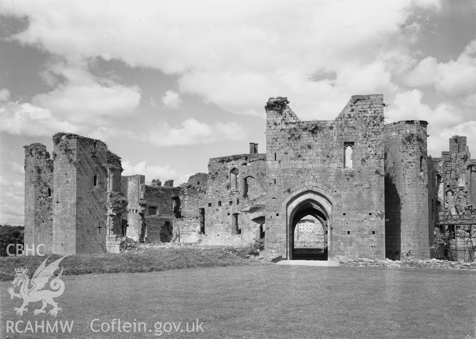 D.O.E photograph of Raglan Castle.