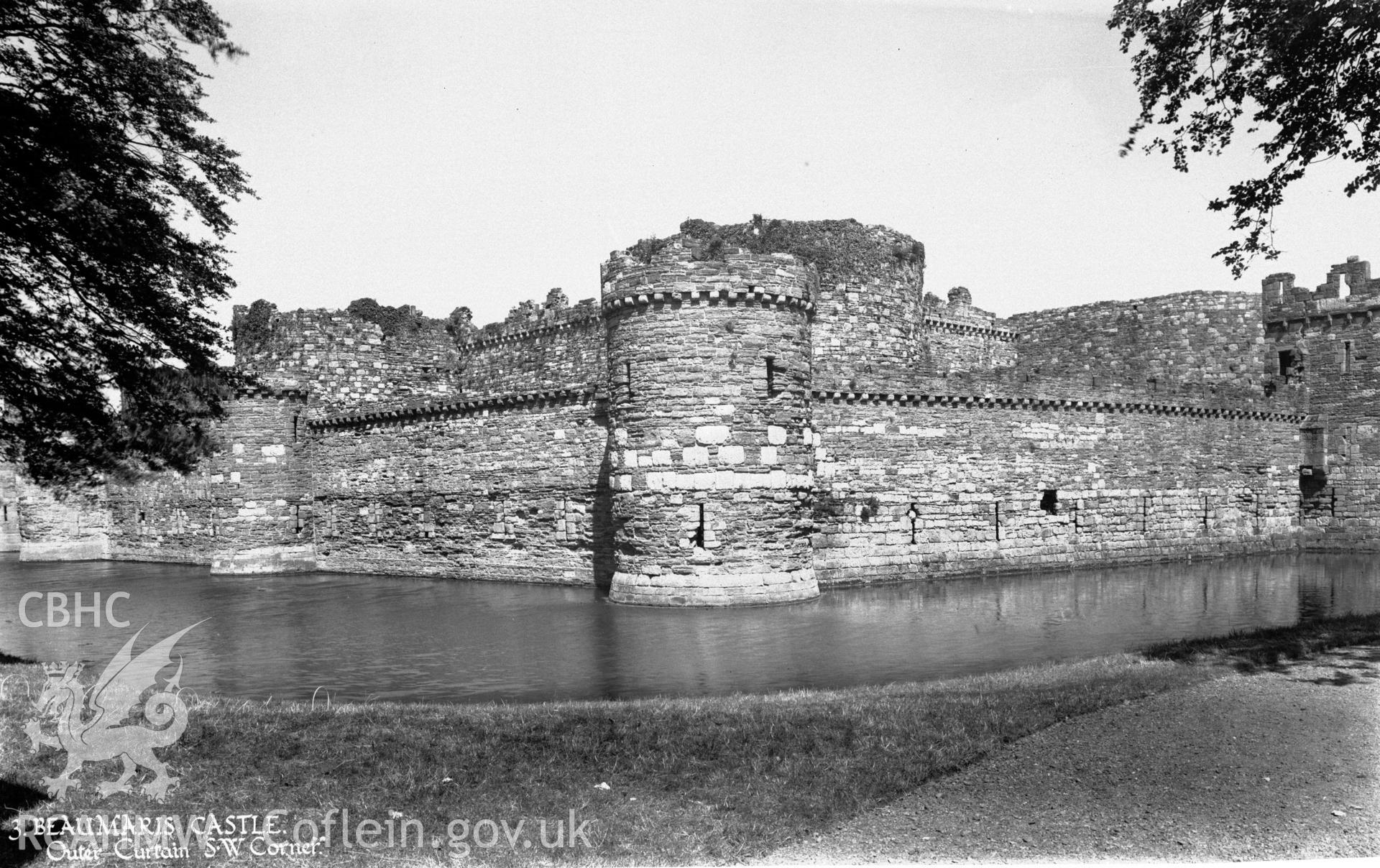 D.O.E photograph of Beaumaris Castle.