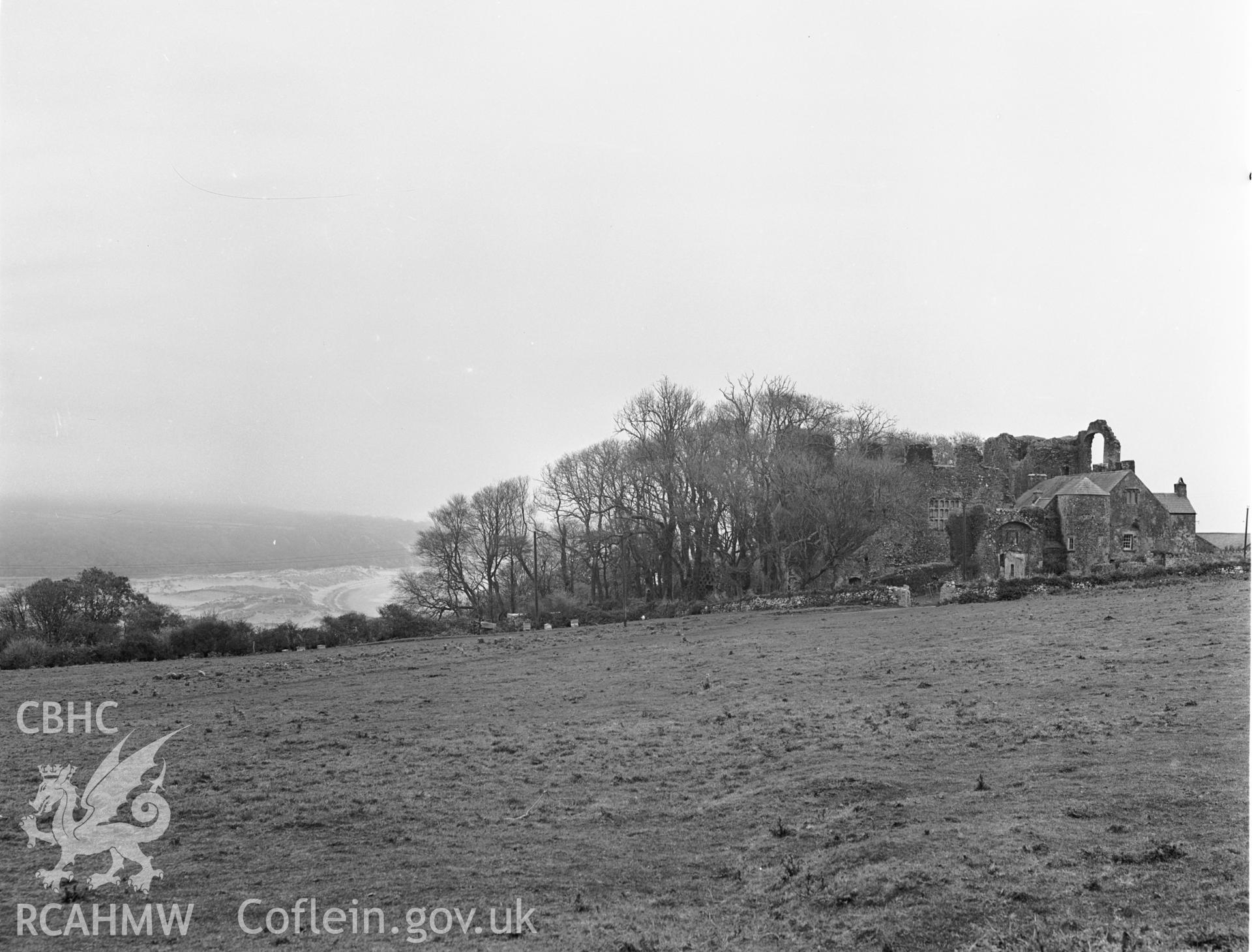 D.O.E photograph of Oxwich Castle.