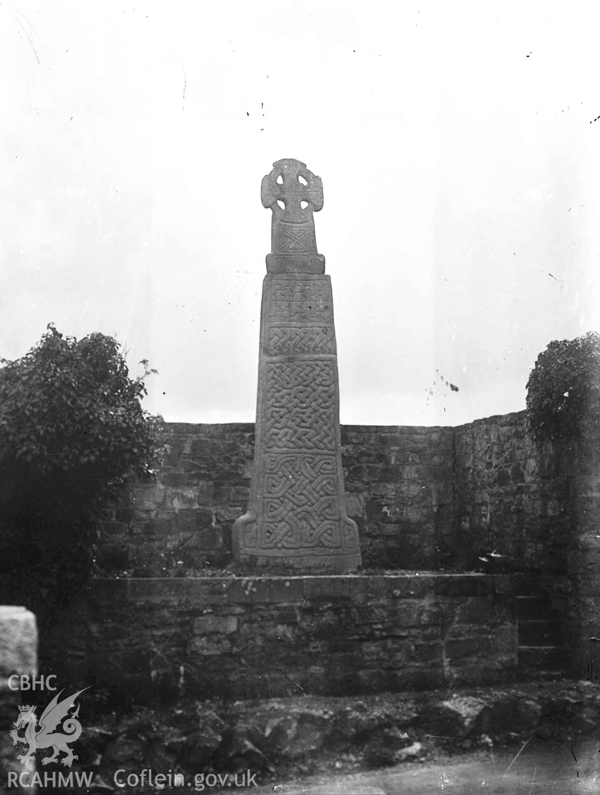 Penmon Priory Cross, Llangoed; one black and white photograph taken by  S.M. Reynolds, 1939