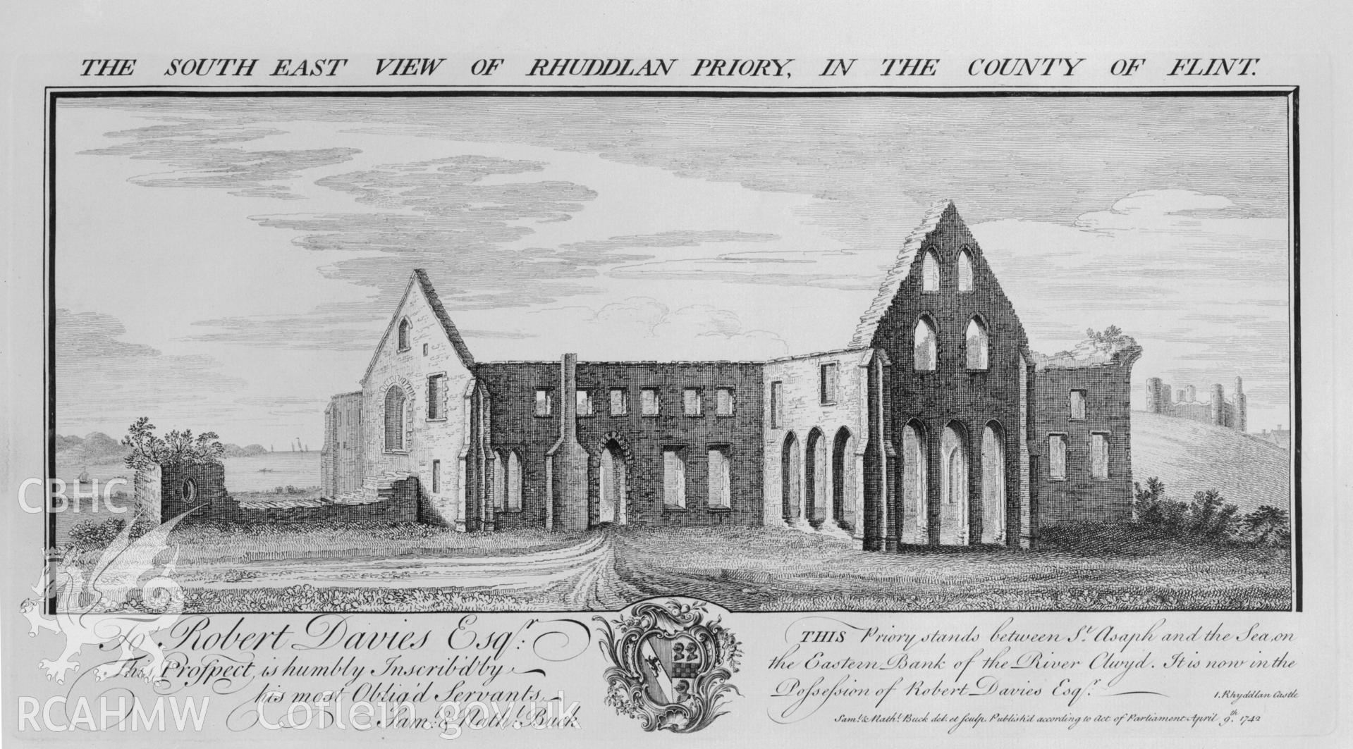 D.O.E photograph of Rhuddlan Priory. Rhuddlan Priory.