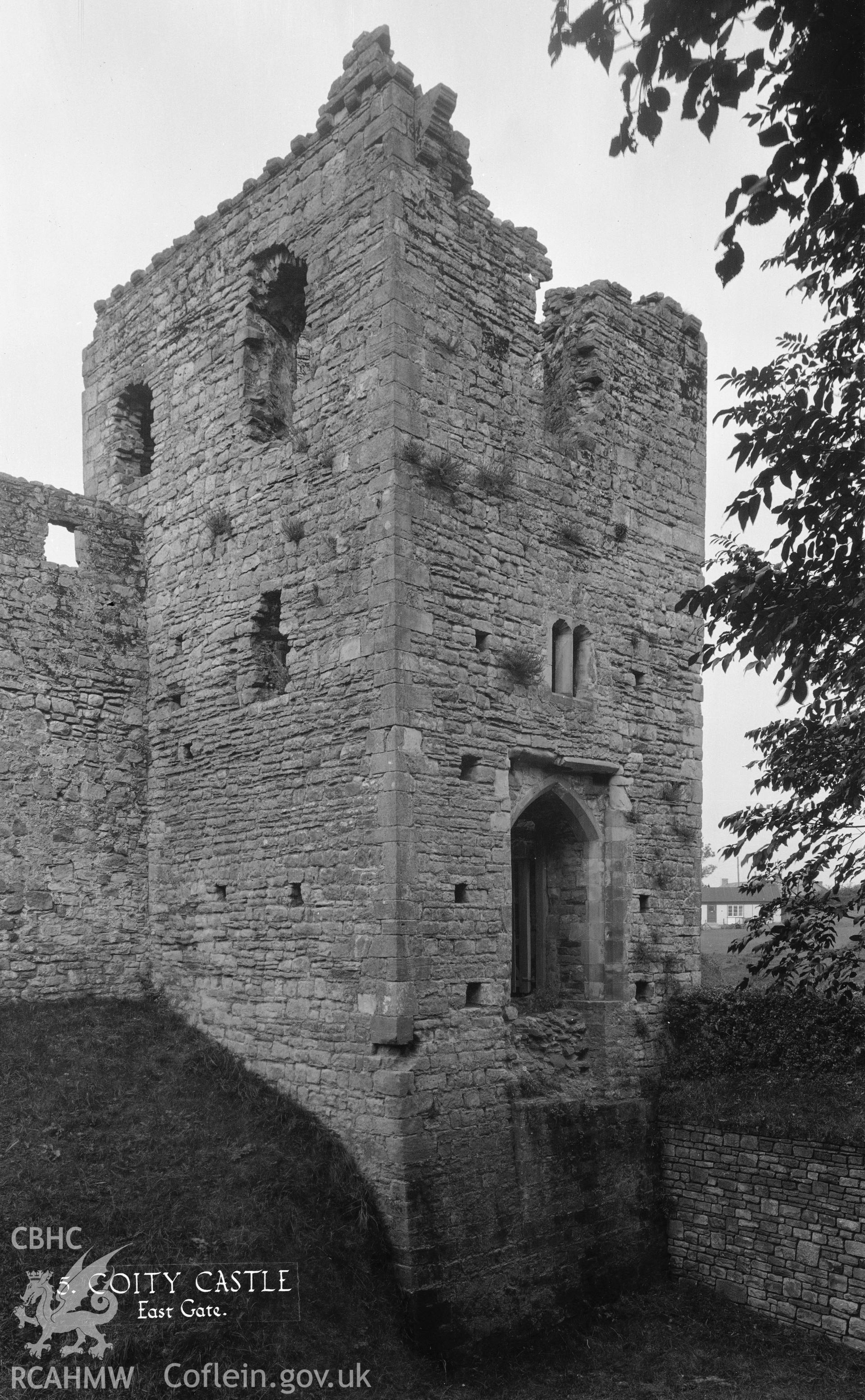 D.O.E photograph of Coity Castle.