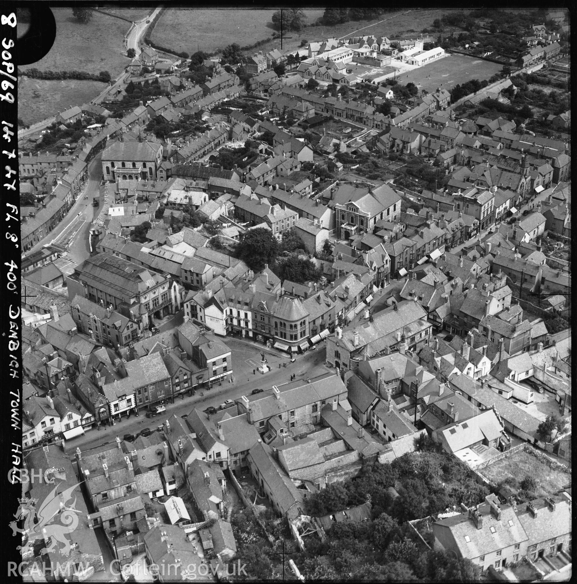 D.O.E photograph of Denbigh Town.  Aerial views ? R.A.F.
