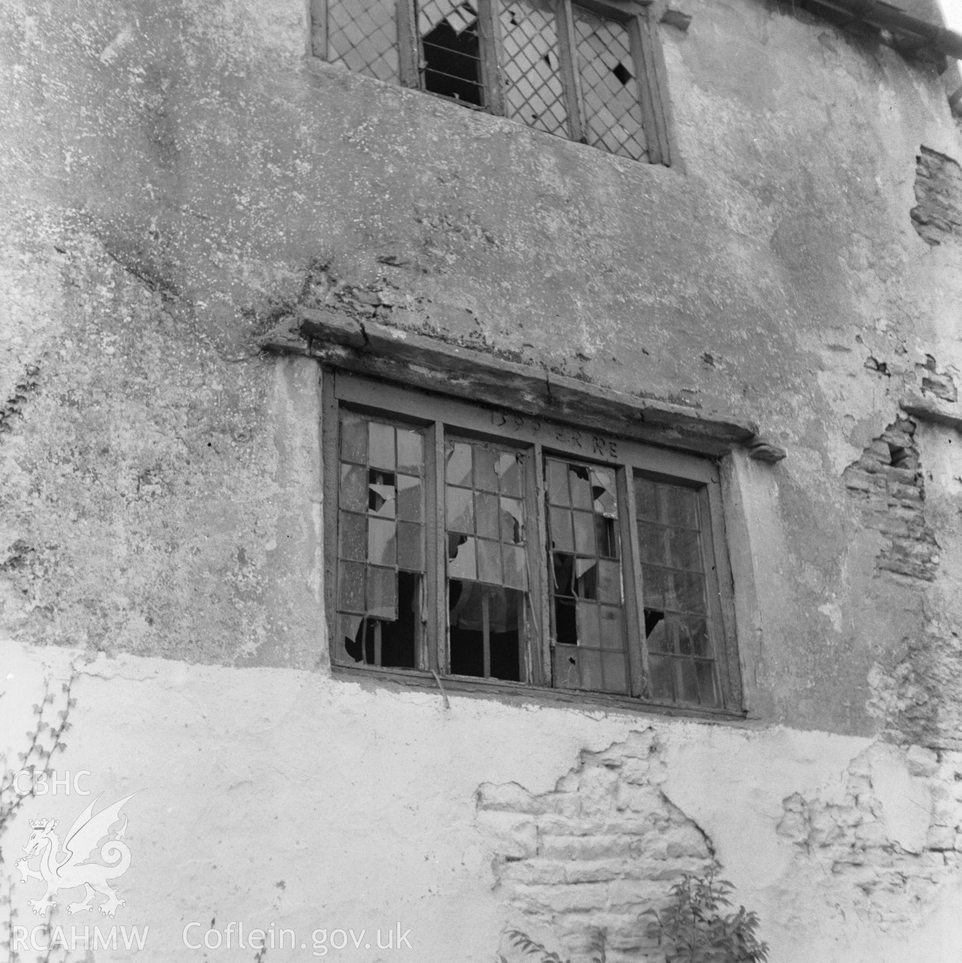 Exterior view showing close-up of window