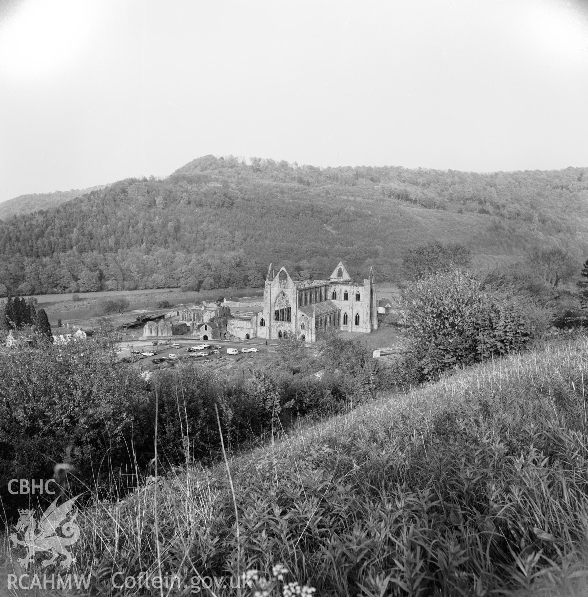 View of Tintern Abbey and surrounding countryside; collated by the former Central Office of Information.