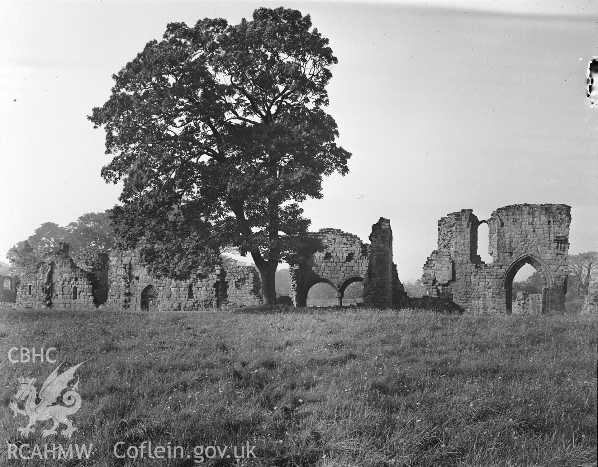 D.O.E photograph of Basingwerk Abbey, Holywell.