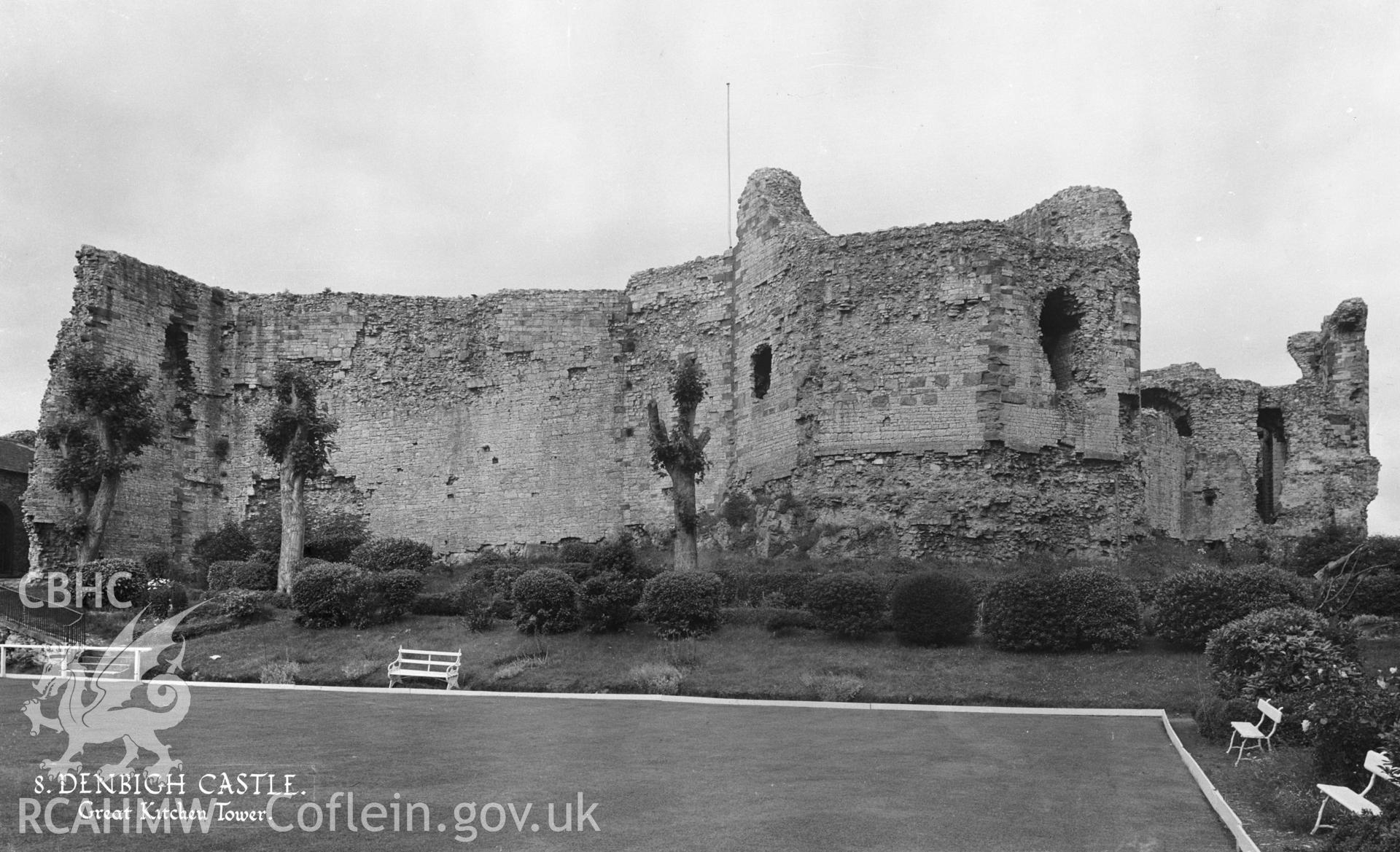 D.O.E photograph of Denbigh Castle.
