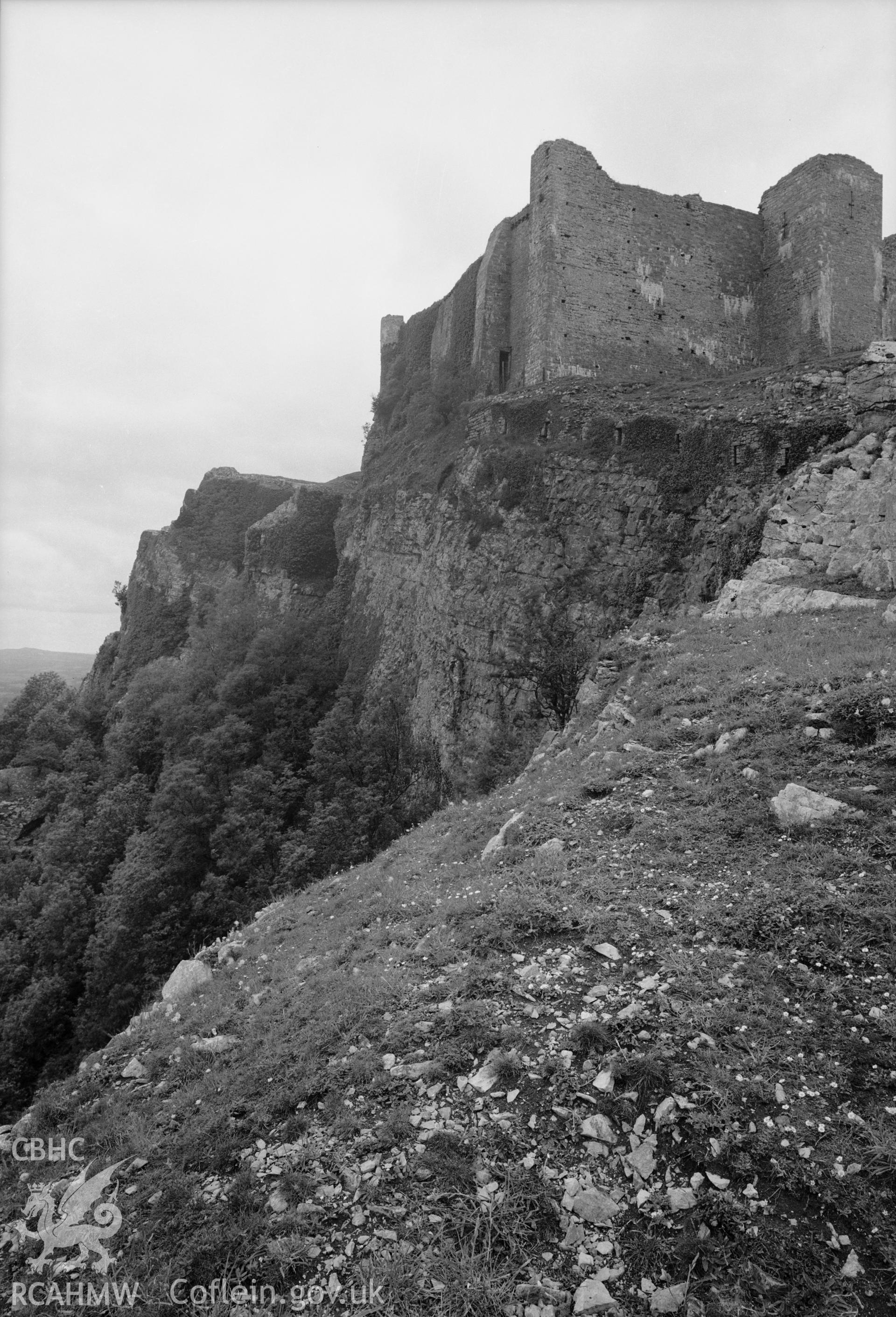 D.O.E photograph of Carreg Cennen Castle.