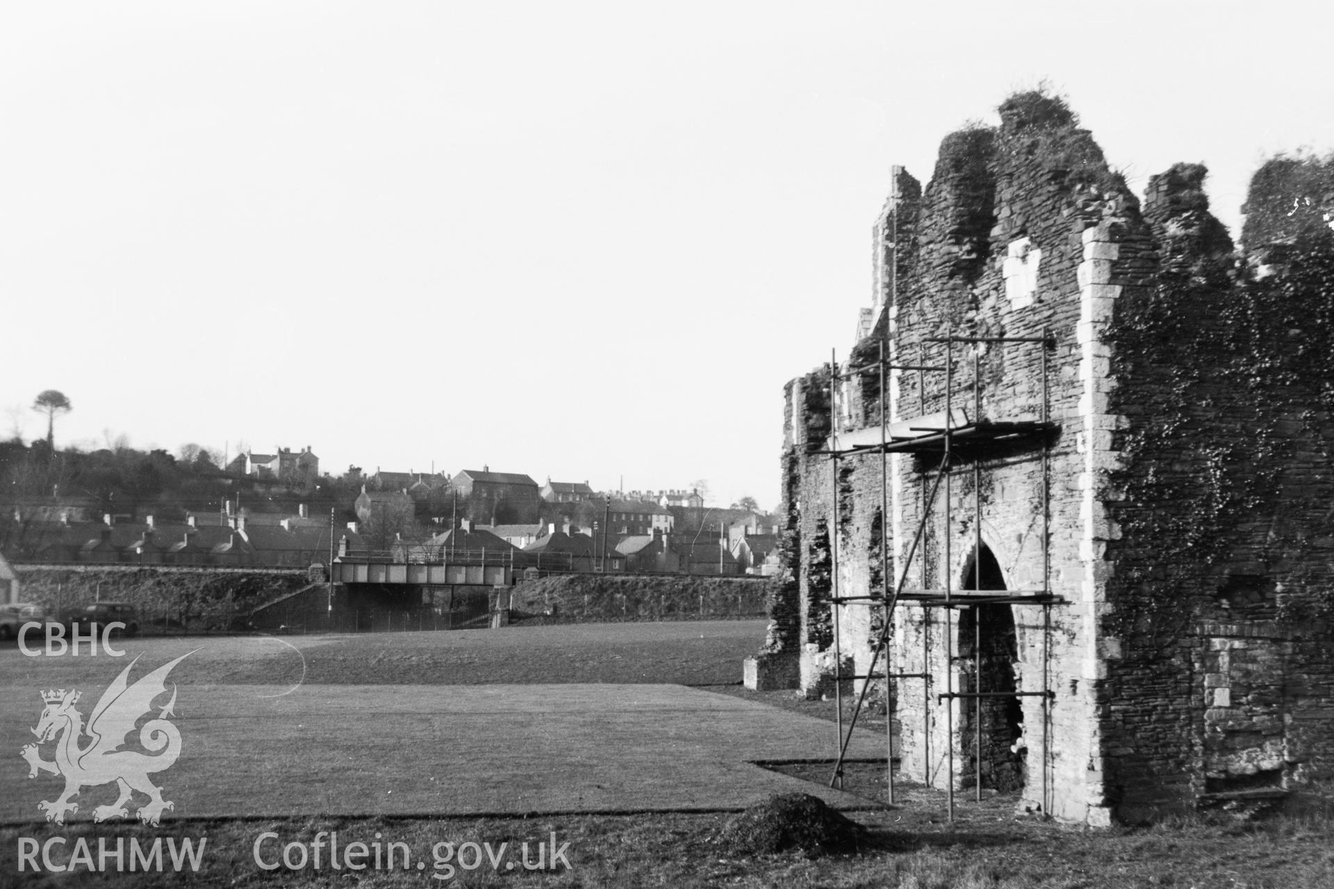 D.O.E photograph of Neath Abbey. Site for Custodian office.