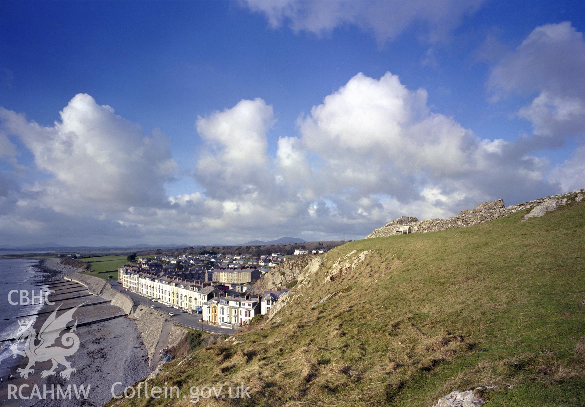 view of Criccieth from the castle