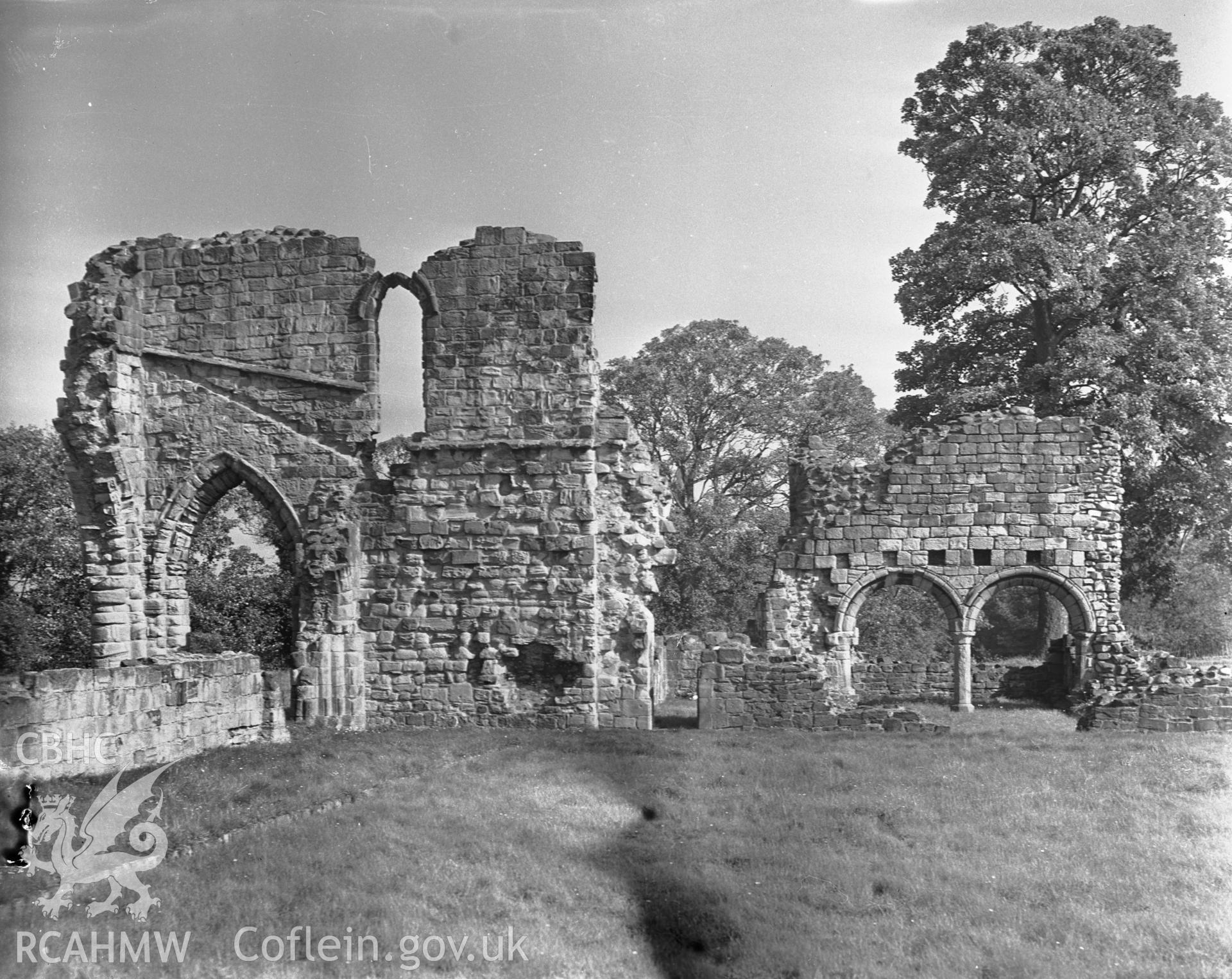 D.O.E photograph of Basingwerk Abbey, Holywell.