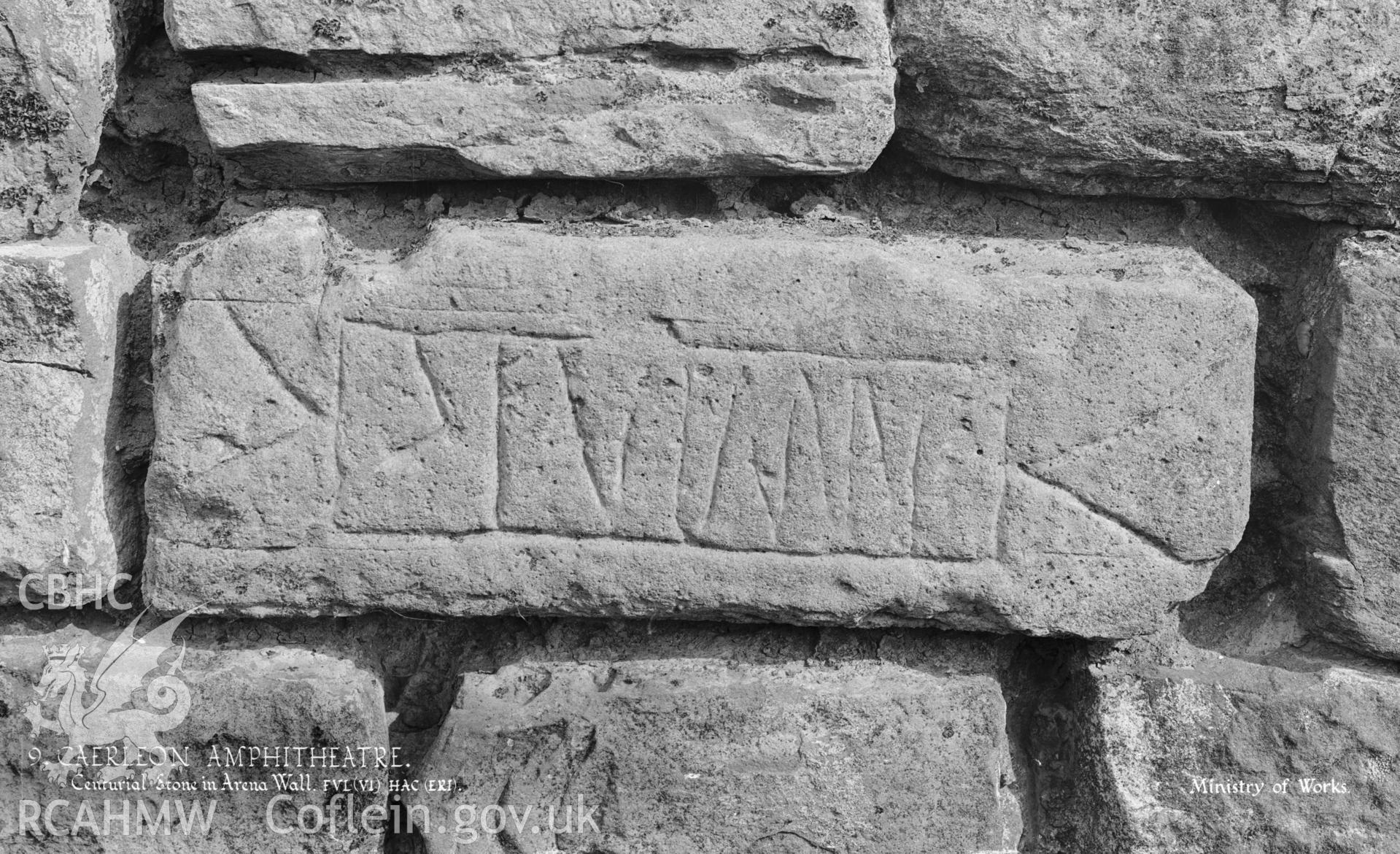 D.O.E photographs of Caerleon Amphitheatre.