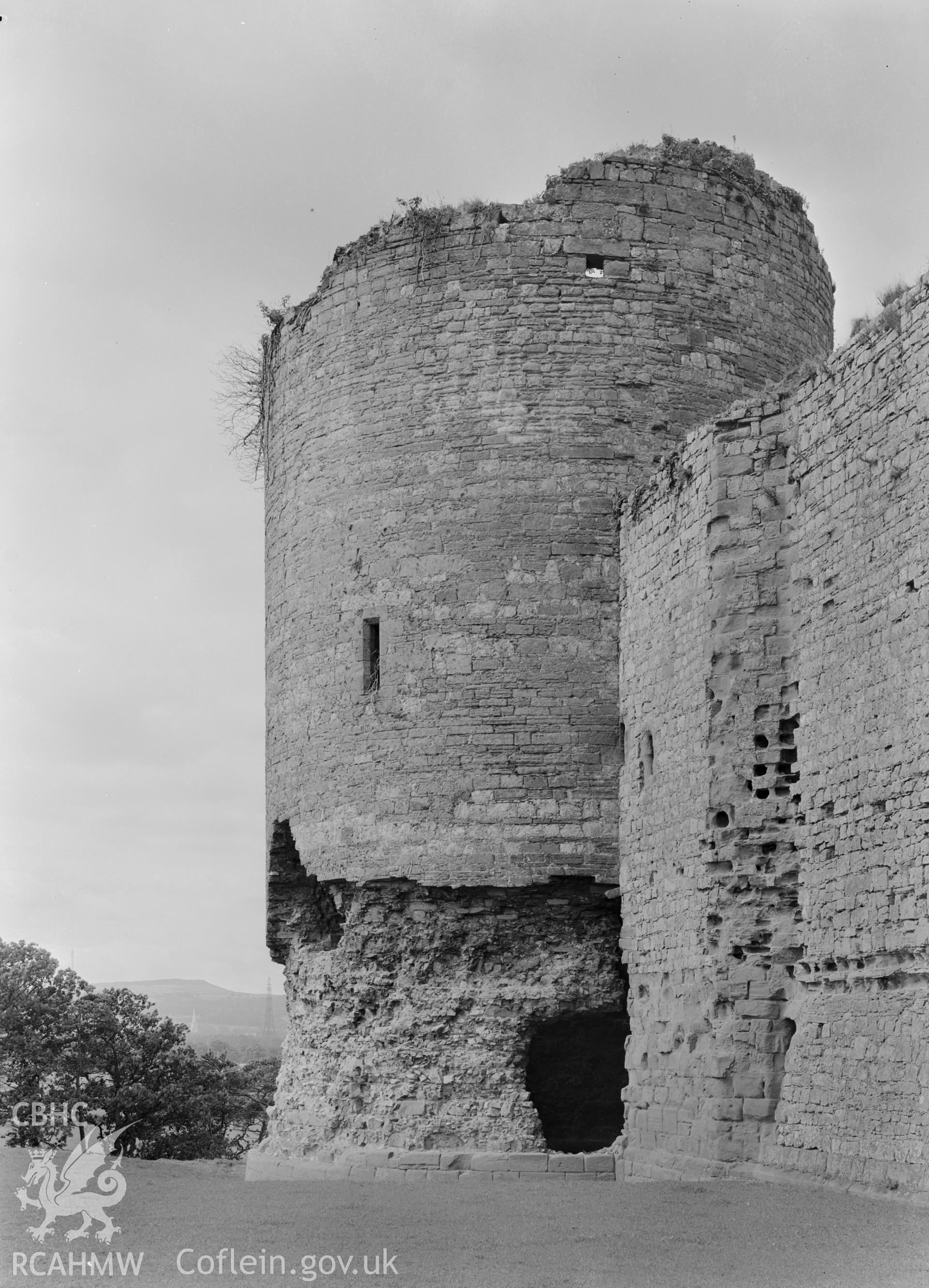 D.O.E photograph of Rhuddlan Castle.
