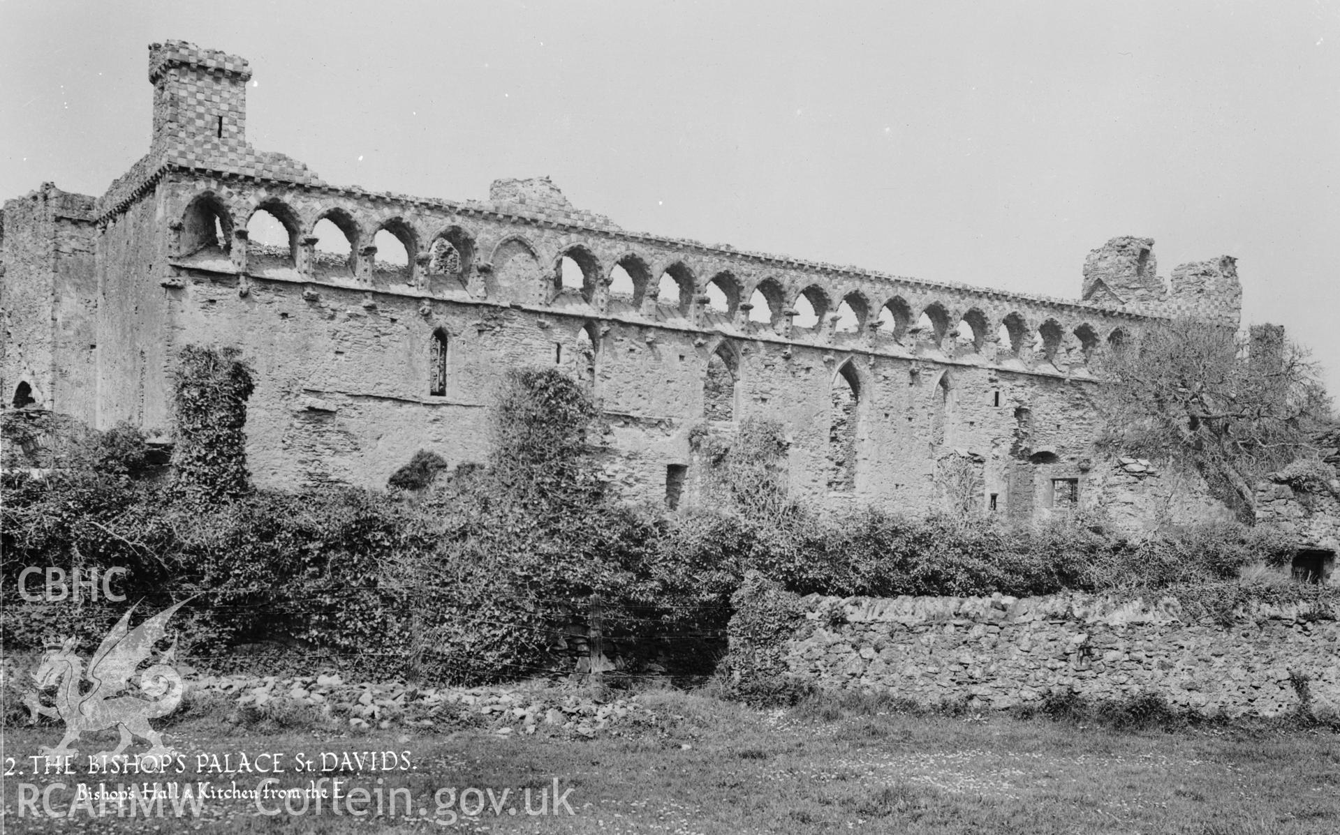 D.O.E photograph of St Davids Bishop's Palace.
