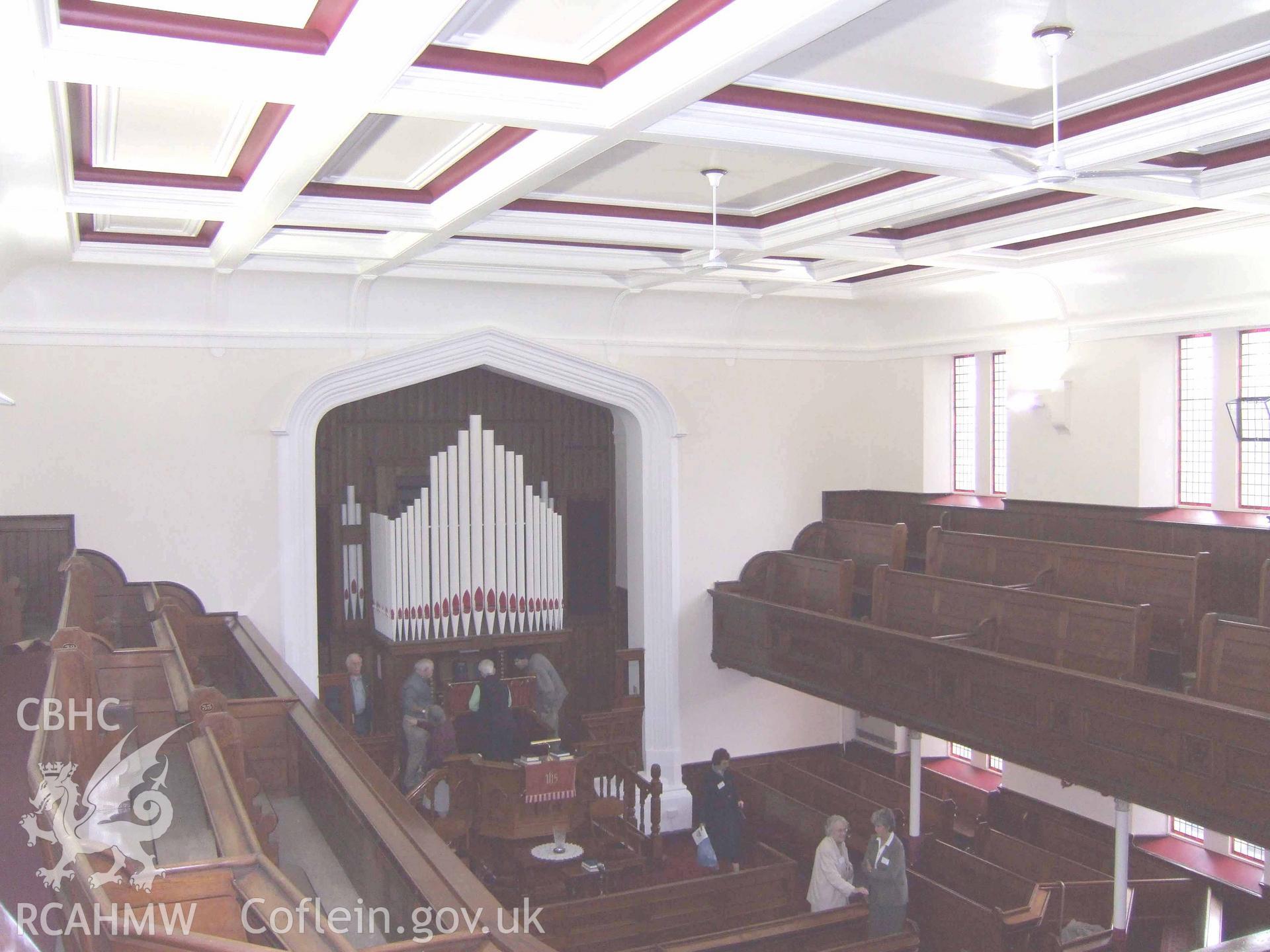 Coffered ceiling & pulpit looking NW.
