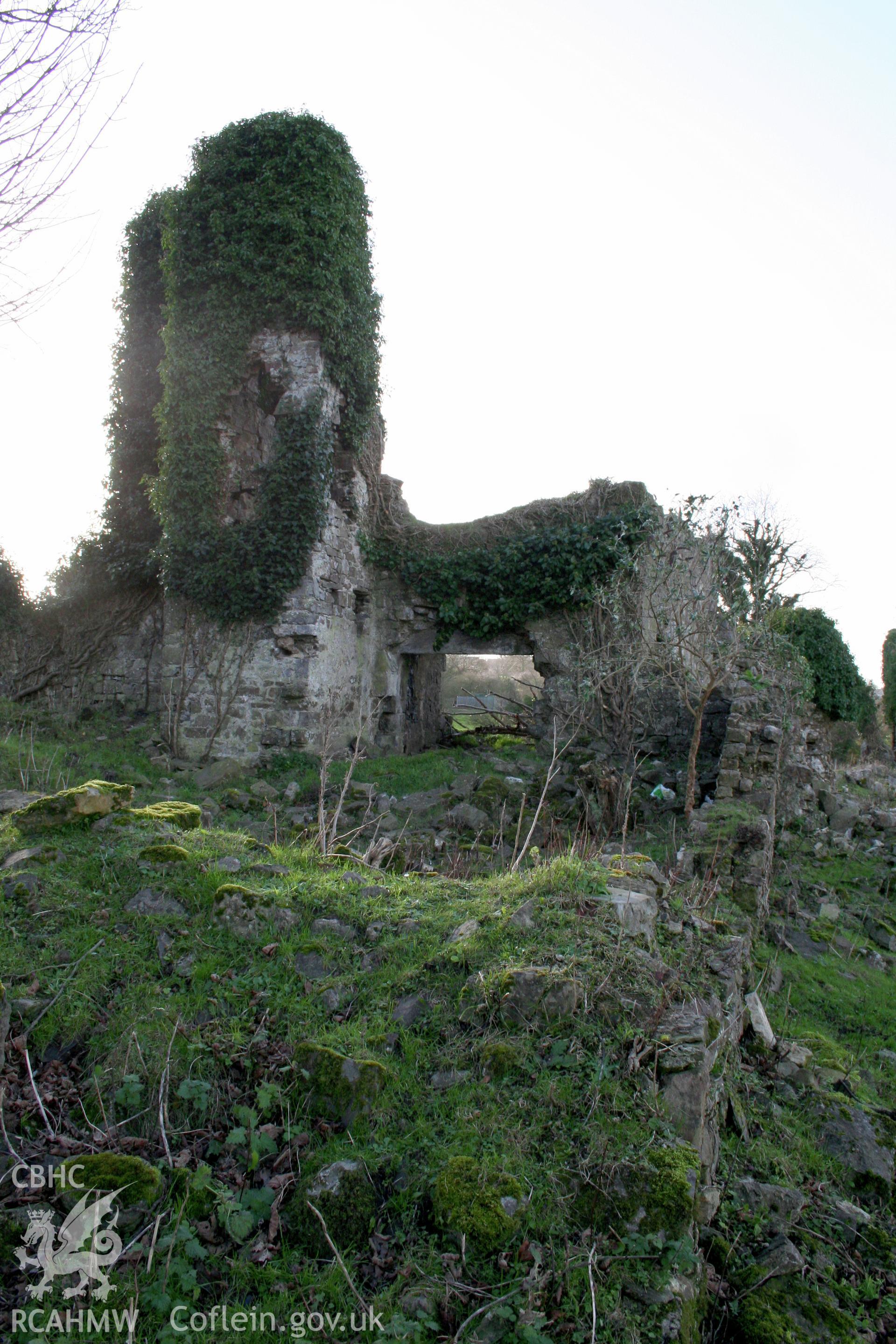 Haroldston House.  The original gaterhouse/later tower house from the east.