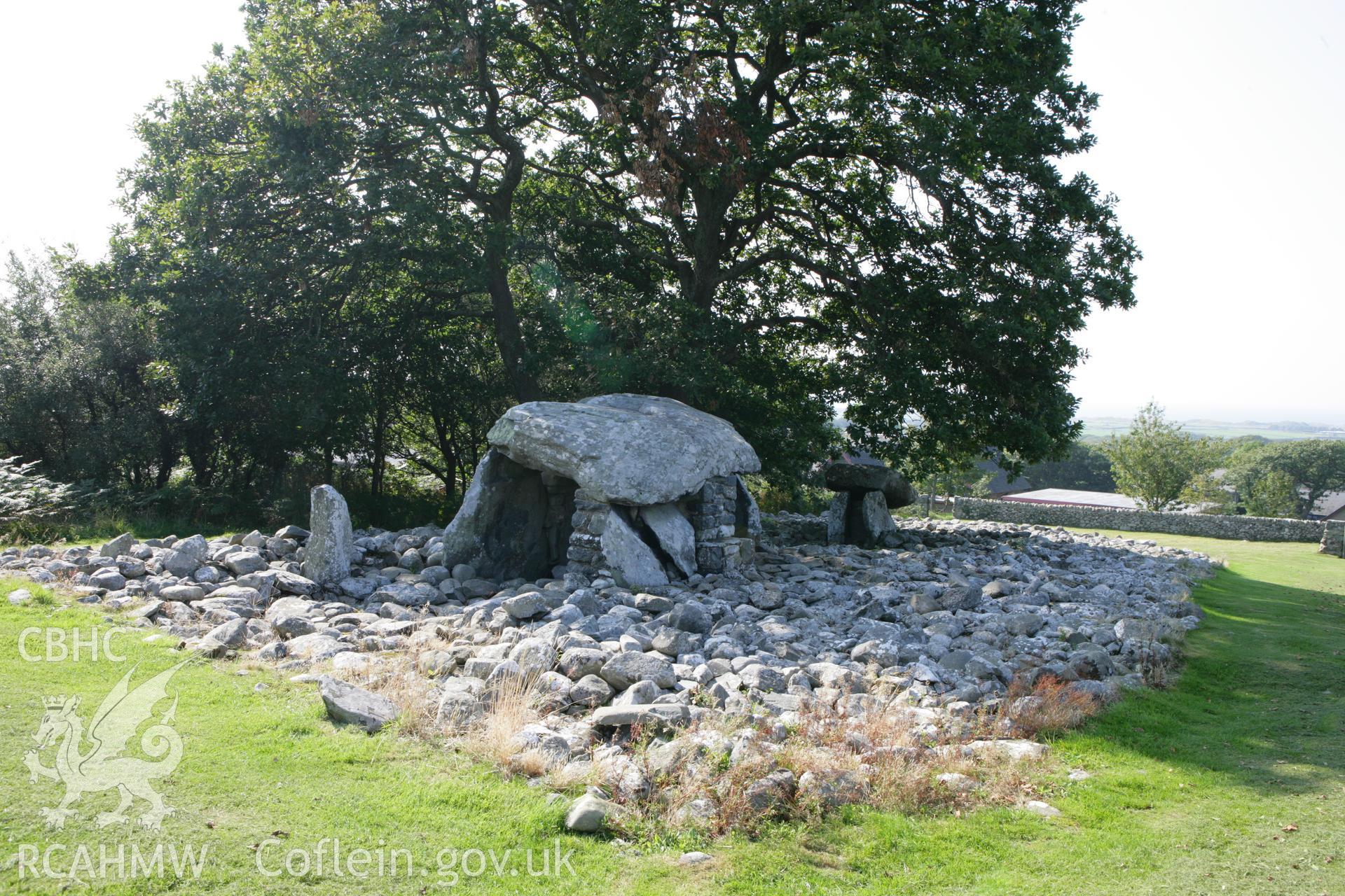 General view of tombs and cairn from north-east