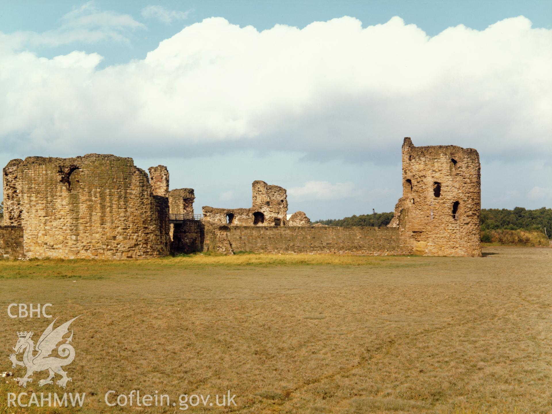 1 colour print showing view of Flint castle, collated by the former Central Office of Information.