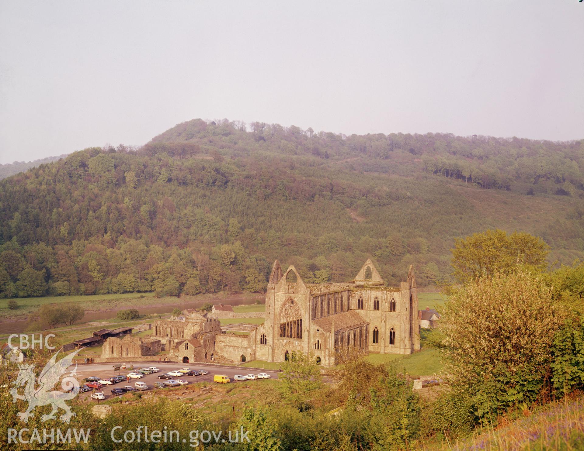 1 colour transparency showing view of Tintern Abbey; collated by the former Central Office of Information.