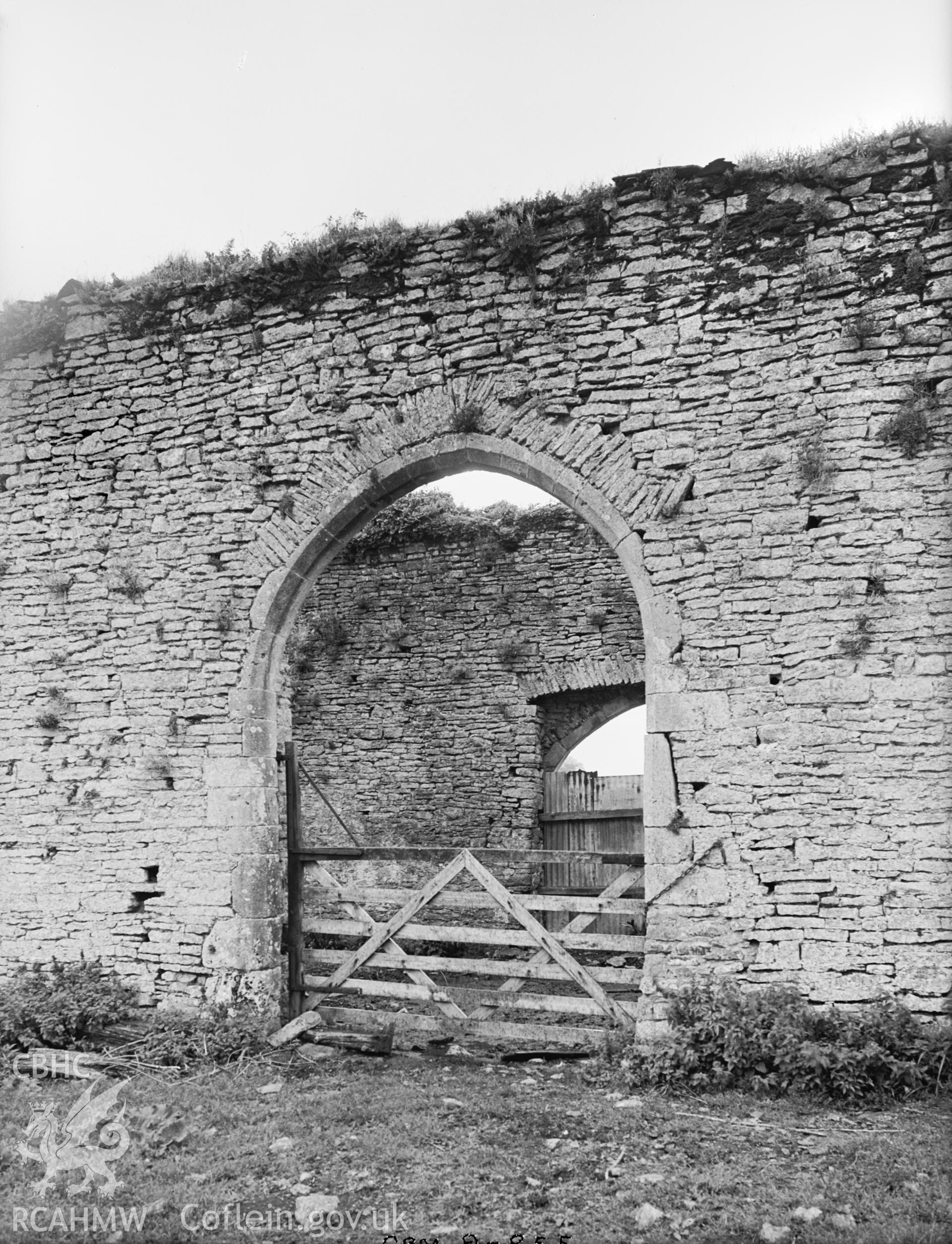 East entrance arch of the barn