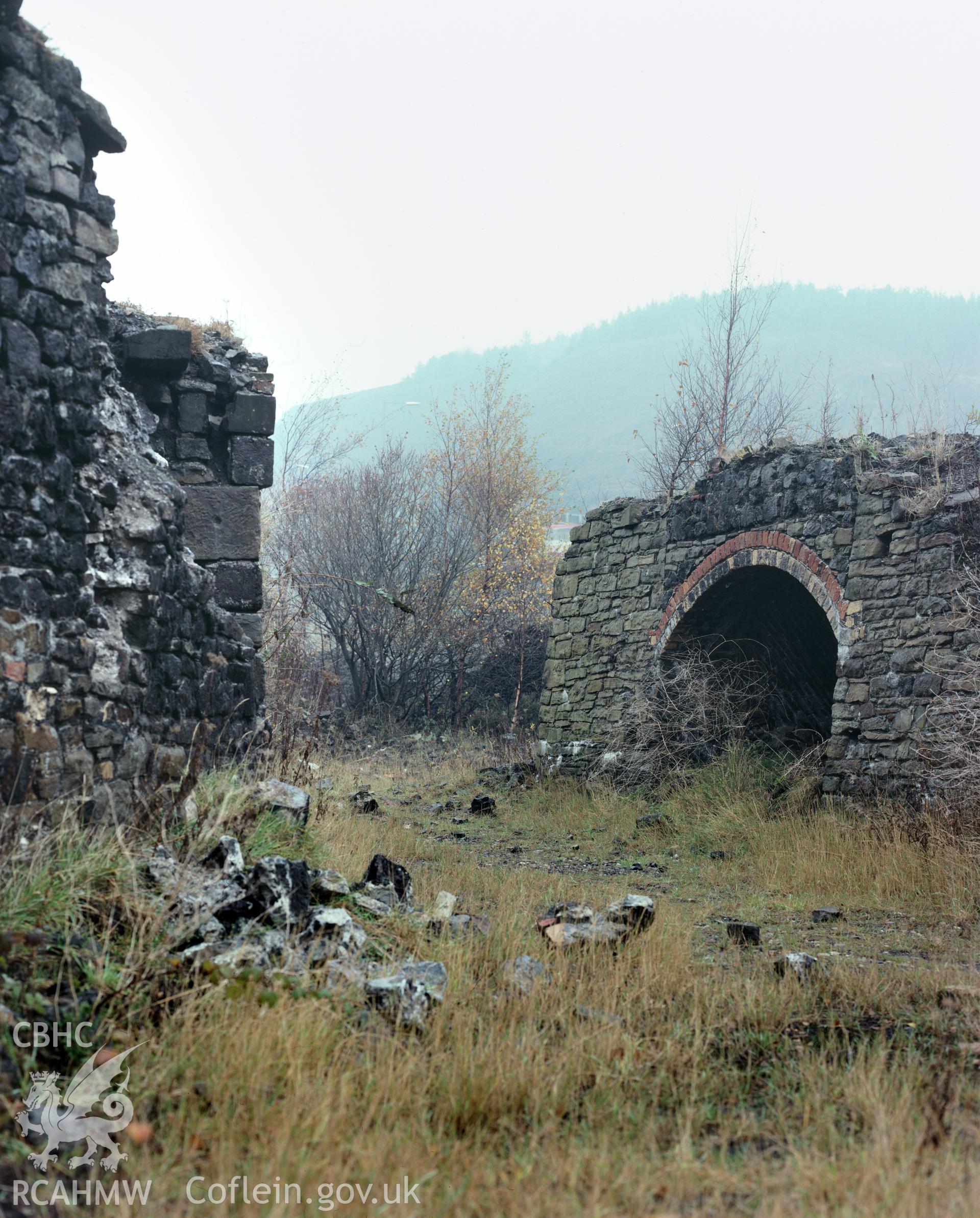 RCAHMW colour transparency showing the White Rock Copperworks, Swansea, taken by Iain Wright, c.1981
