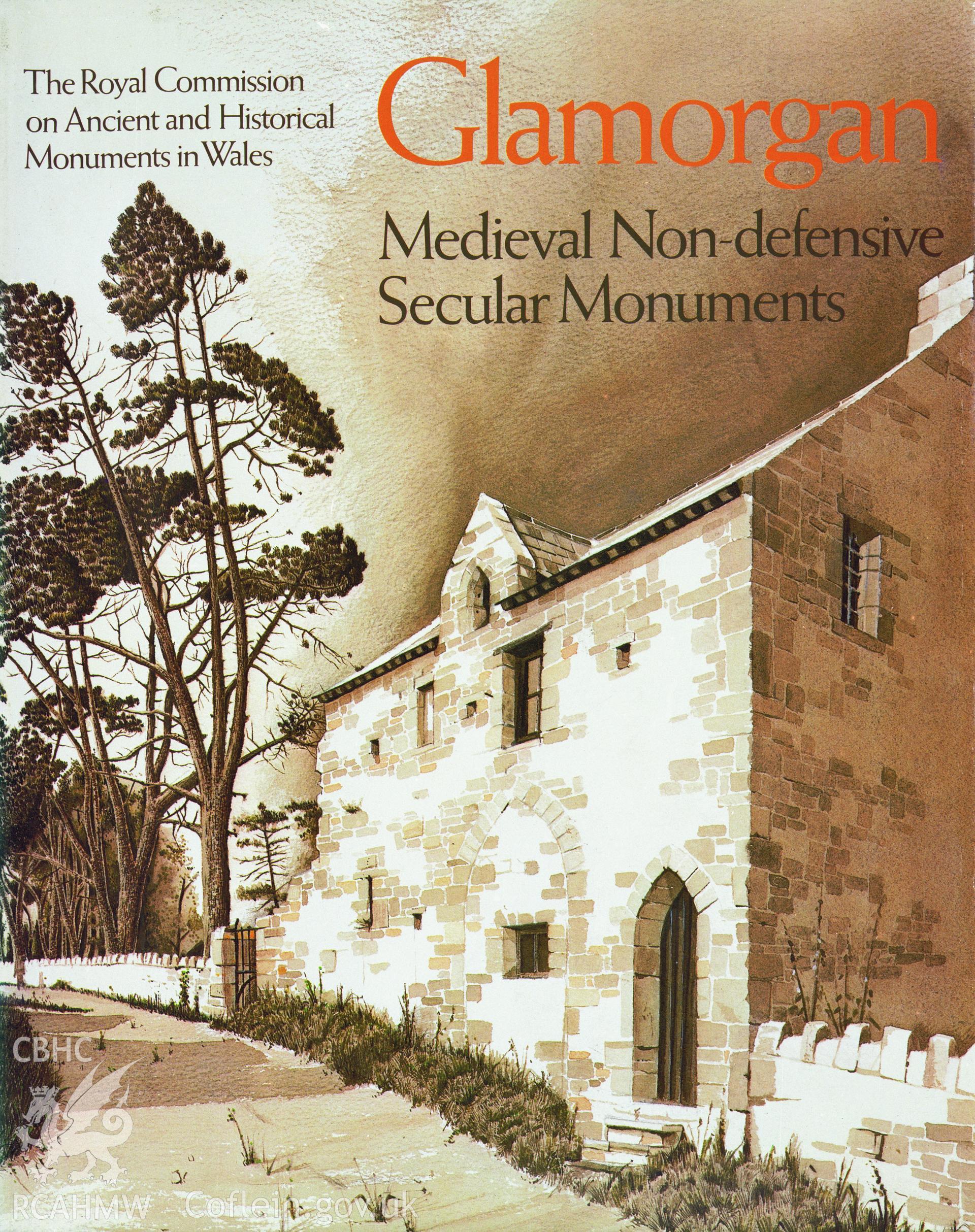 Colour transparency of the cover of the RCAHMW publication of Glamorgan Medieval Non-Defensive Secular Monuments.