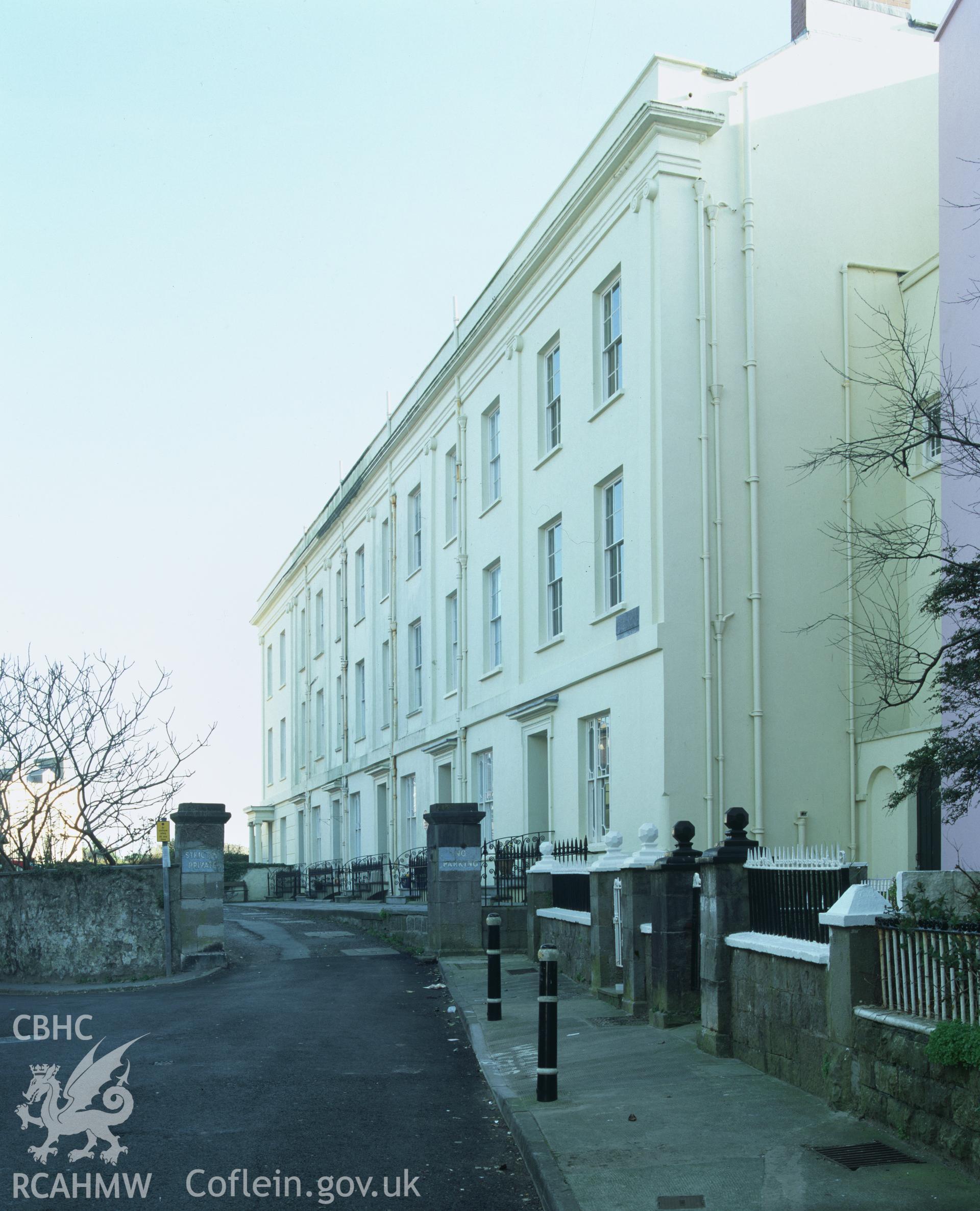 RCAHMW colour transparency showing general view of Lexden Terrace, Tenby, taken by I.N. Wright, 2003.