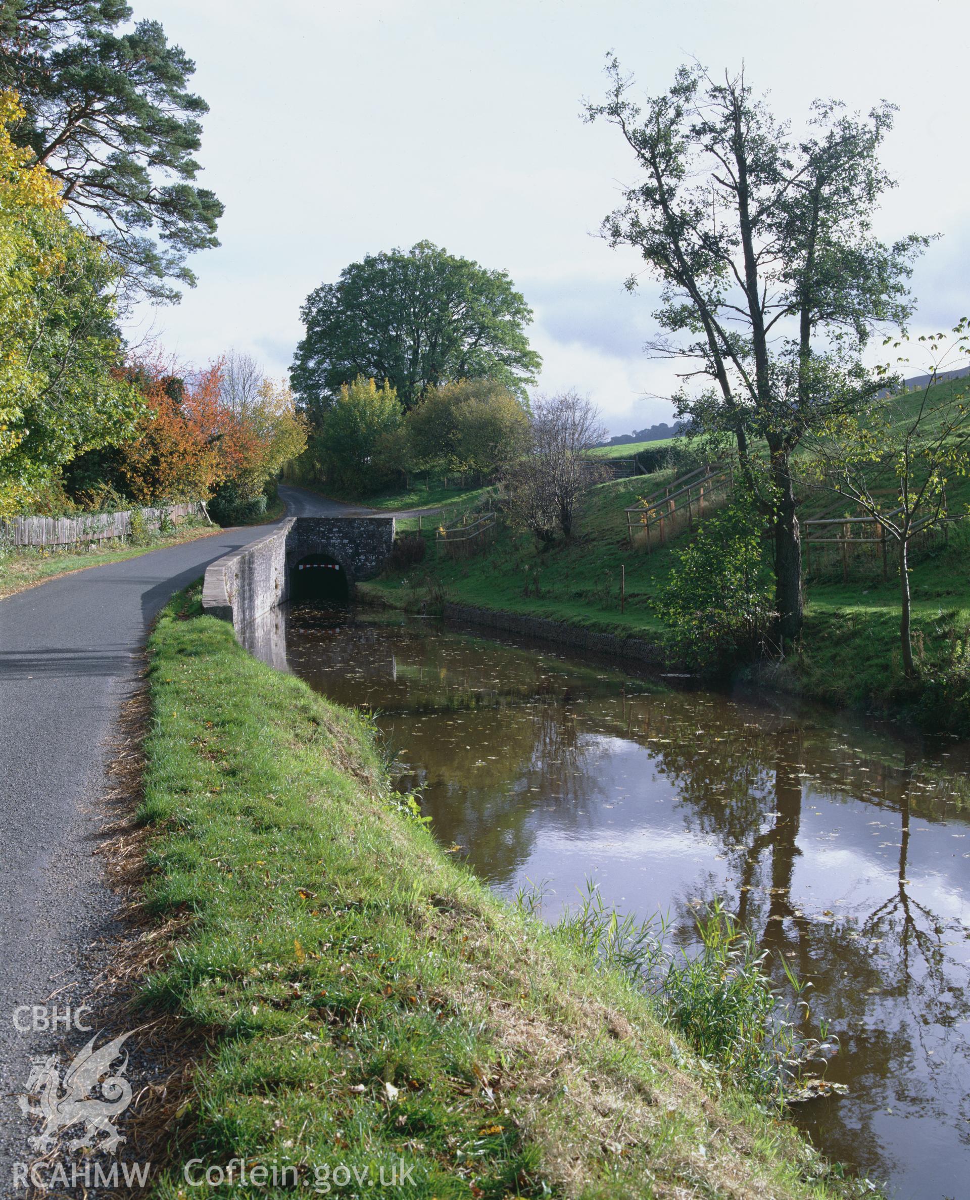 RCAHMW colour transparency showing view of the Ashford Tunnel, Brecon and Monmouth Canal.