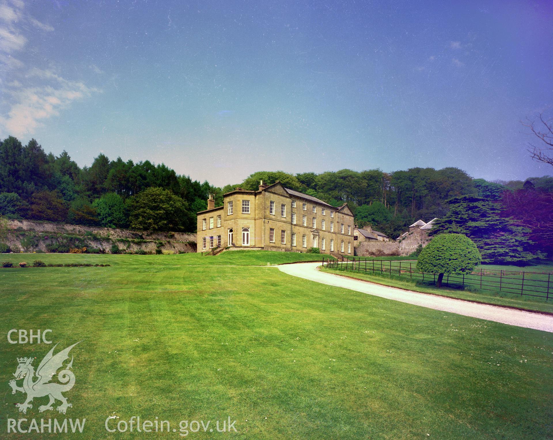 RCAHMW colour transparency showing view of Llanharan House