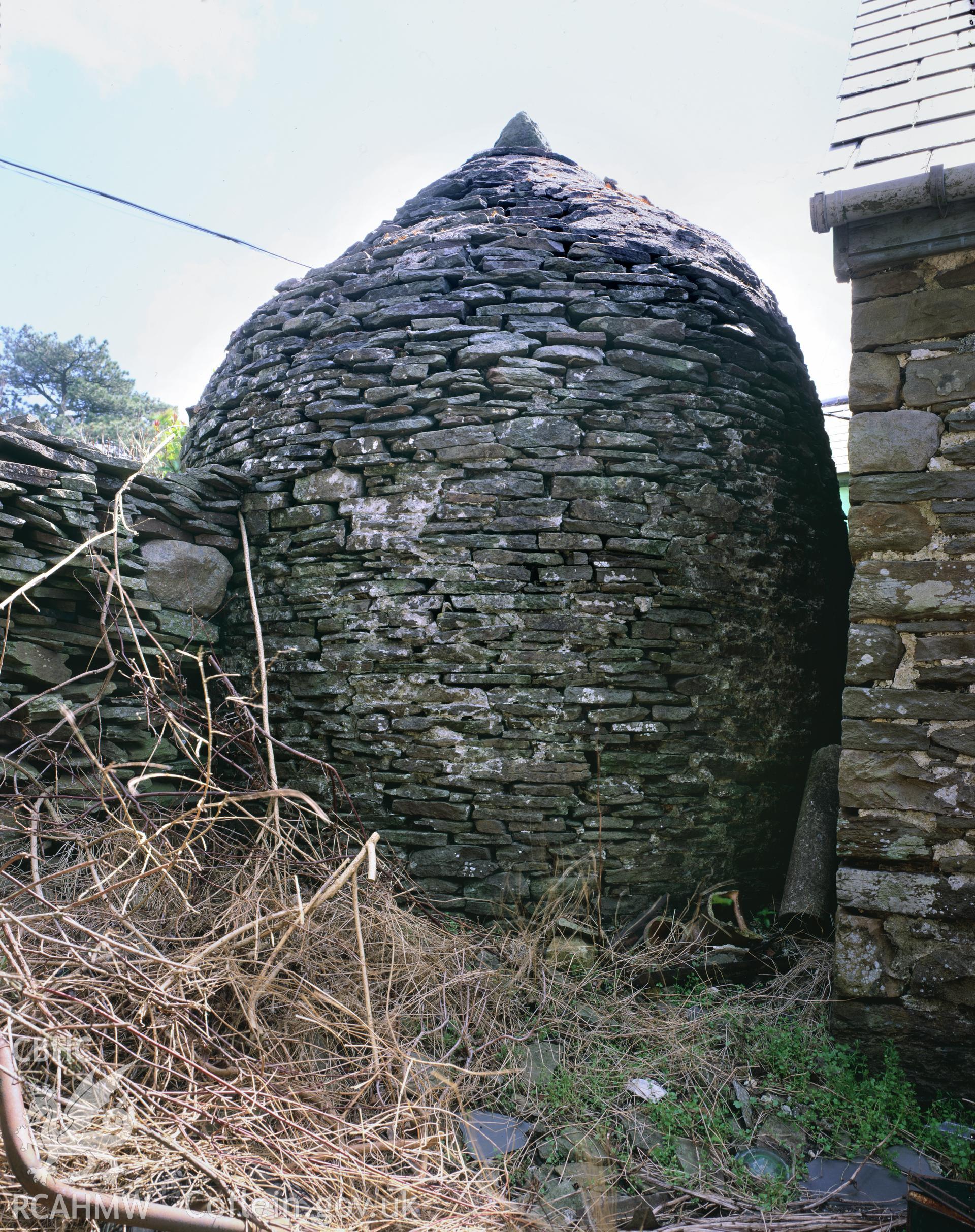 Colour transparency showing a view of Pencaedrain Pigsty, Bargoed produced by Iain Wright, May 2003