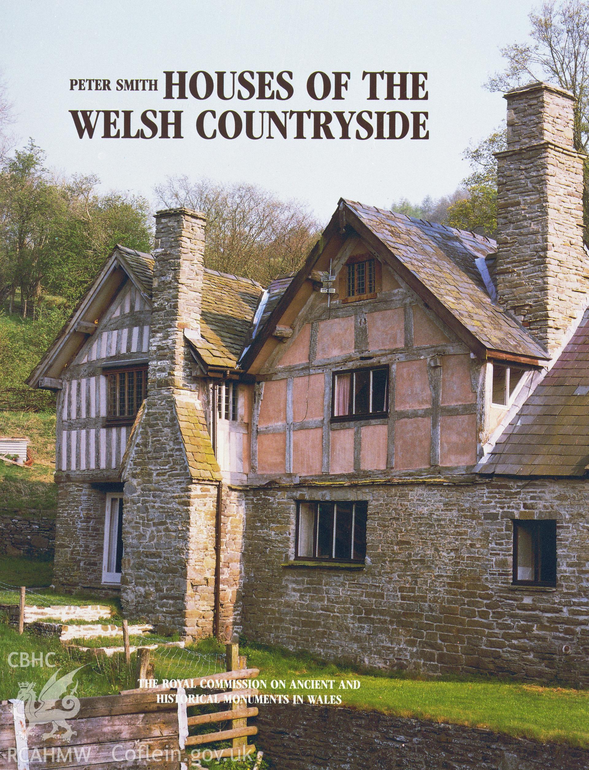 Colour transparency of the cover of the RCAHMW Publication of Houses of the Welsh Countryside by Peter Smith, 2nd  Edition.