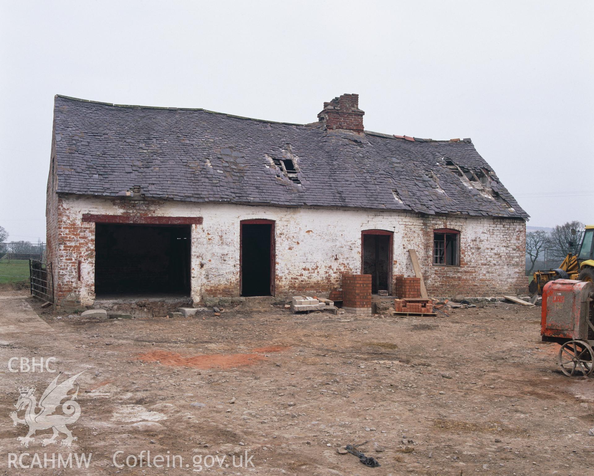 RCAHMW colour transparency showing exterior view of Waen Farmhouse, St Asaph, taken by Iain Wright, 2003.