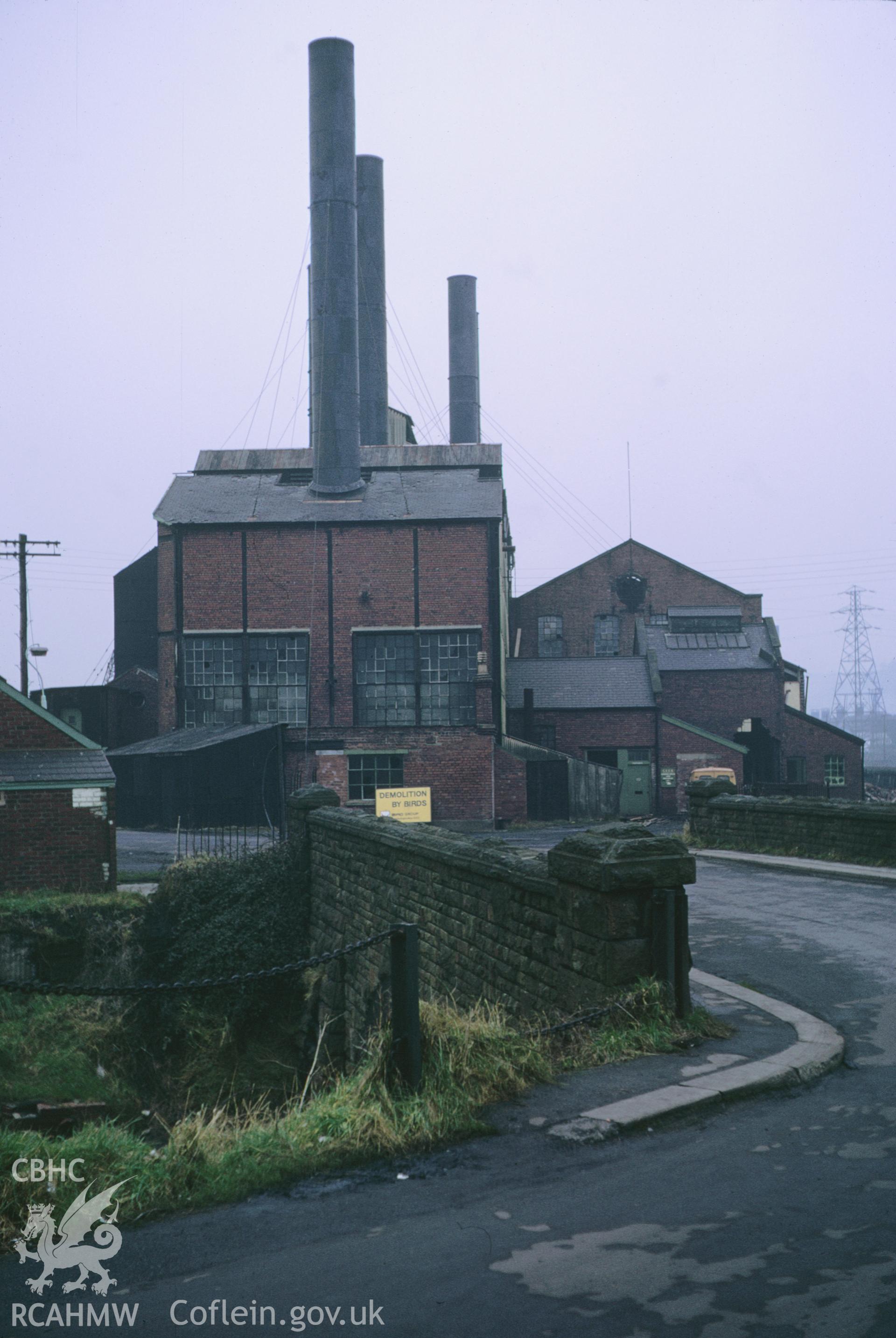 35mm colour slide of Llanelli Power Station, Llanelli, Carmarthenshire, by Dylan Roberts.