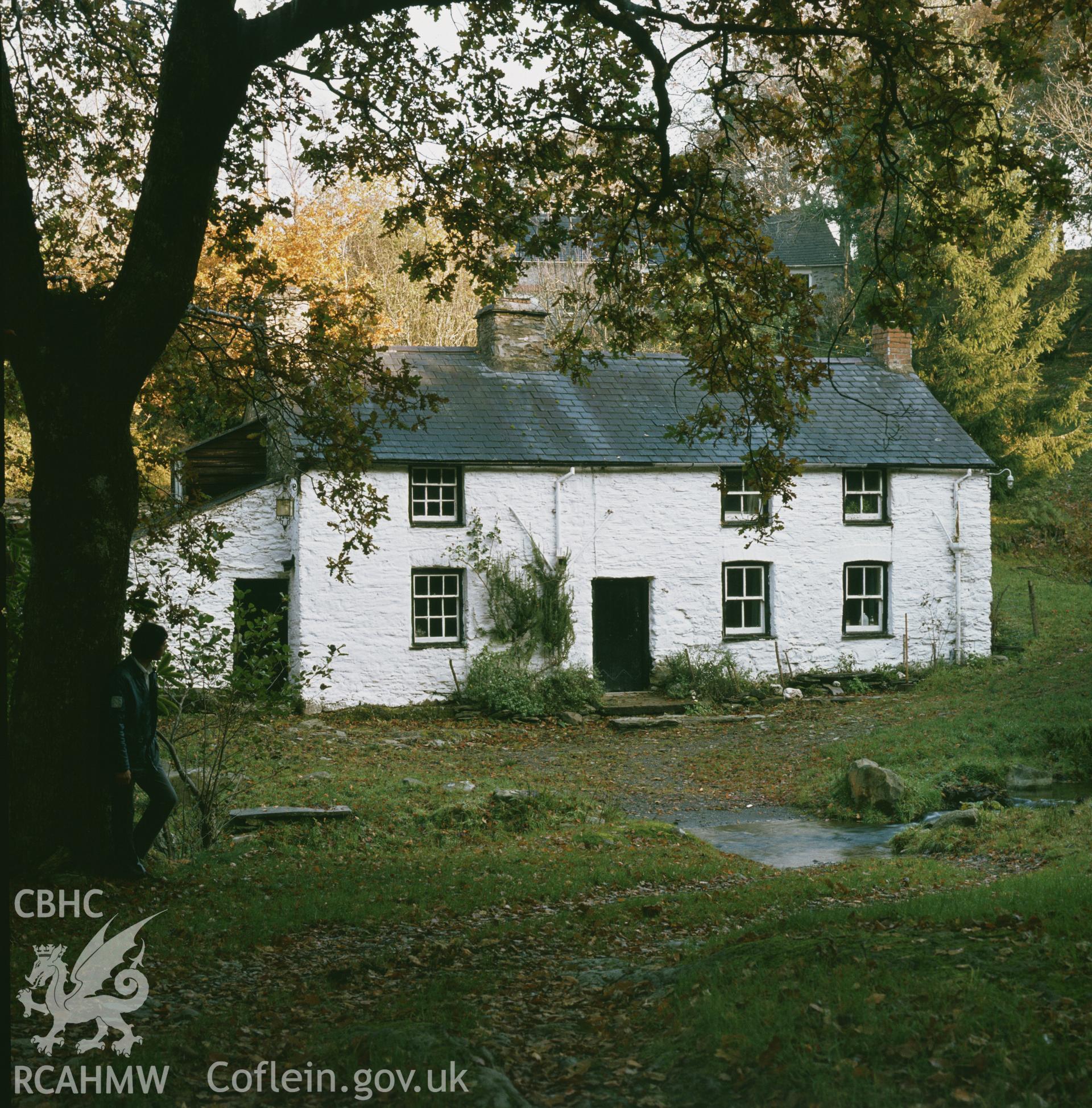 RCAHMW colour transparency of an exterior view of Wenffrwd, Ysgubor y Coed.