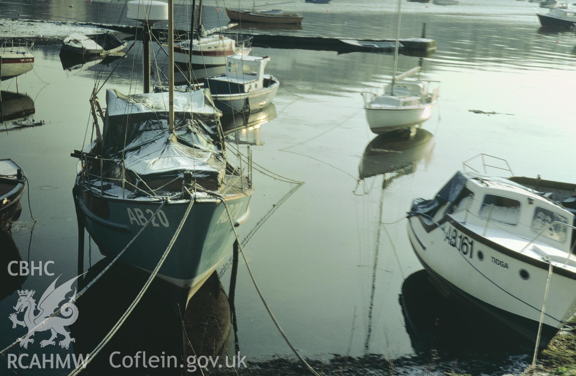 35mm colour slide of Aberystwyth Harbour, Cardiganshire by Dylan Roberts.