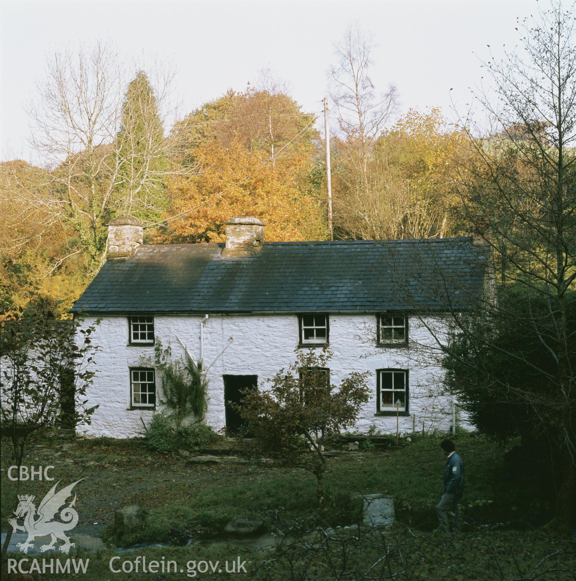 RCAHMW colour transparency of an exterior view of Wenffrwd, Ysgubor y Coed.