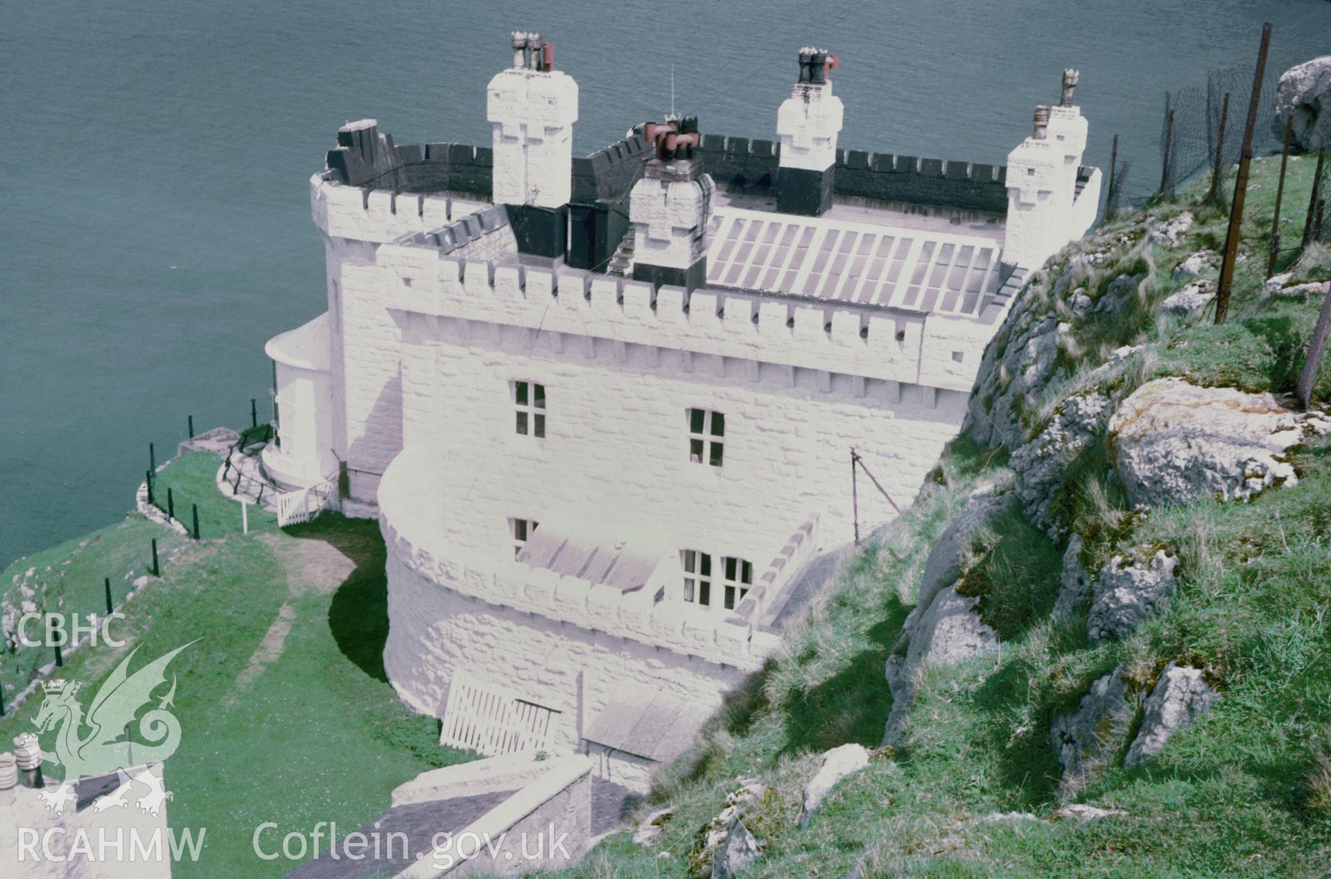 Colour 35mm slide of Great Orme Lighthouse, Llandudno, Caernarvonshire, by Dylan Roberts.