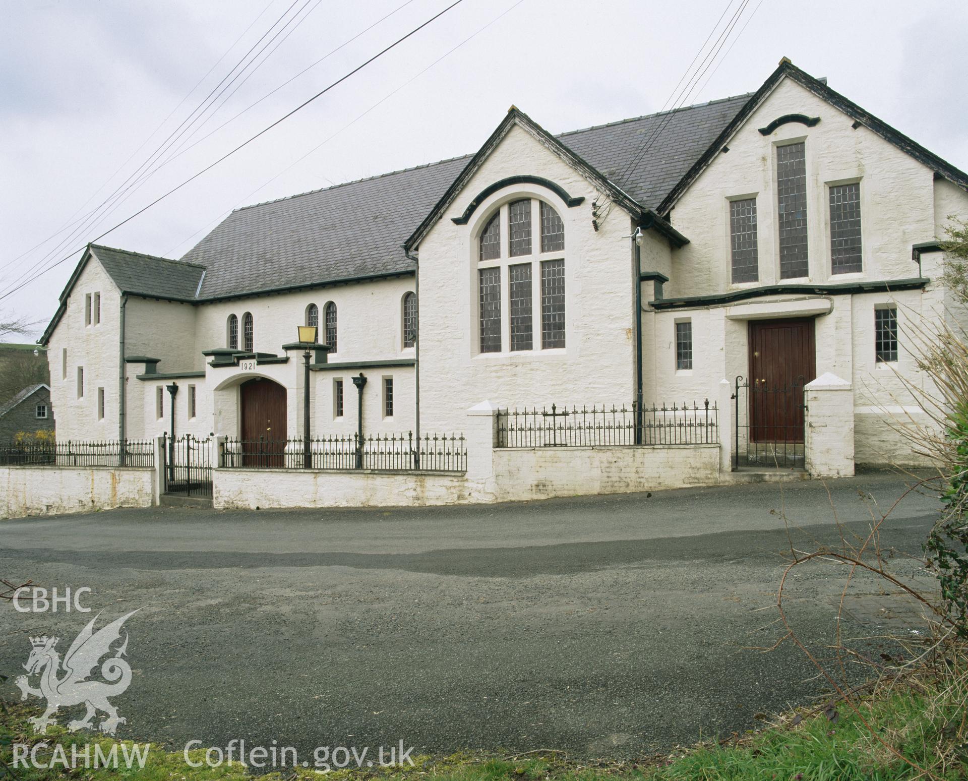 Colour transparency showing Capel y Drewen, Cwmcou, produced by Iain Wright, June 2004