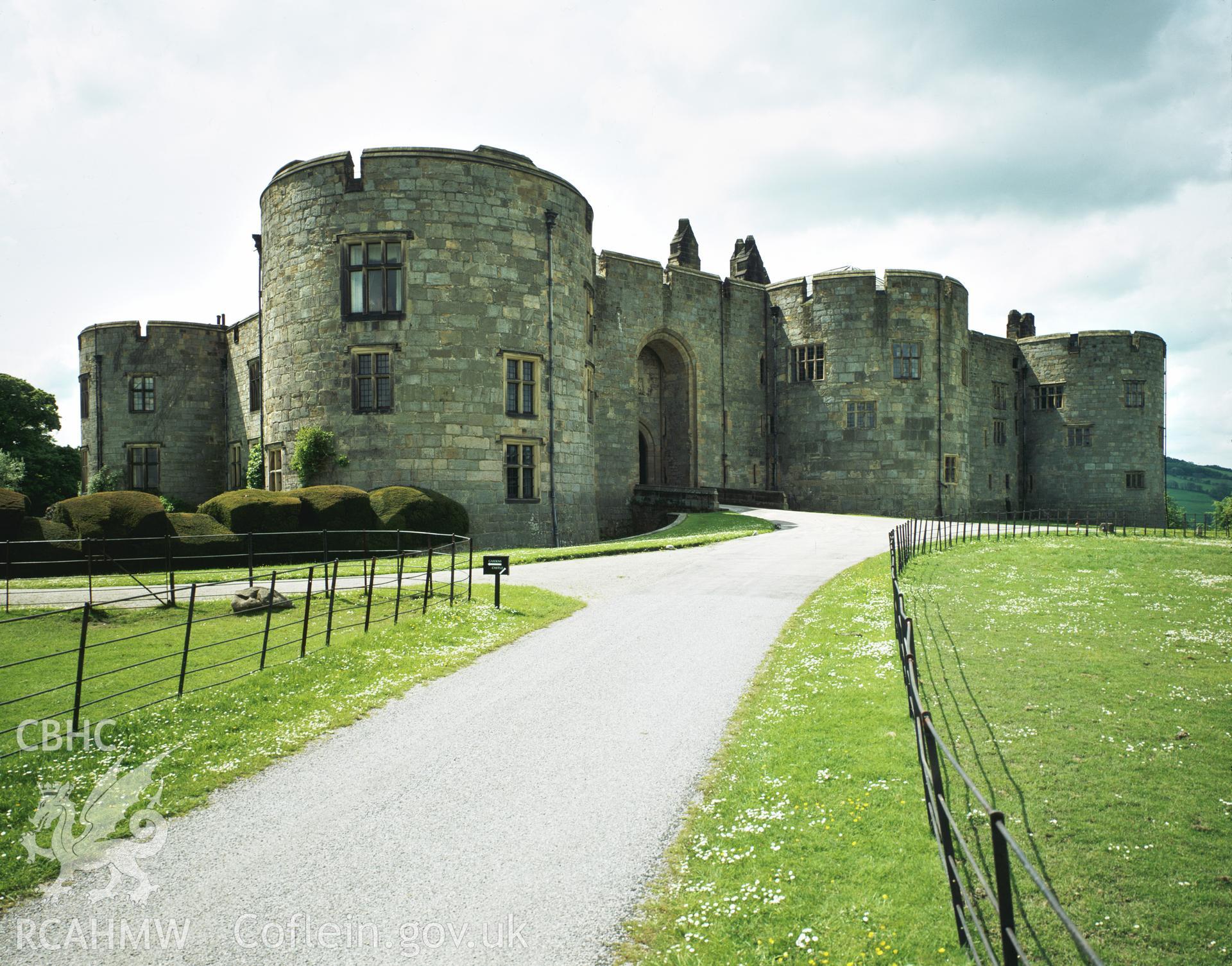 RCAHMW colour transparency showing Chirk Castle, taken by RCAHMW, 1979