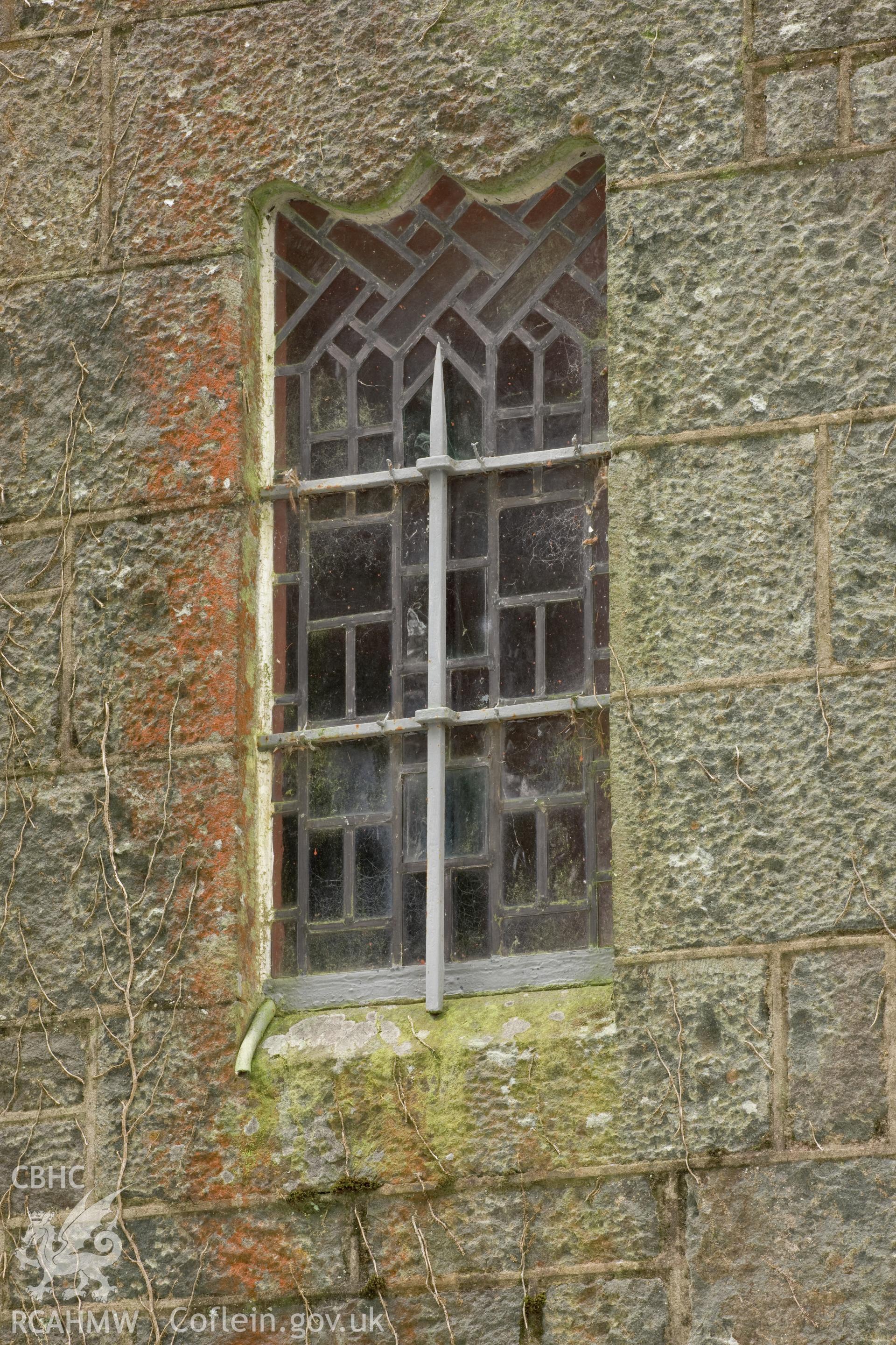 Detail, window in east wall.