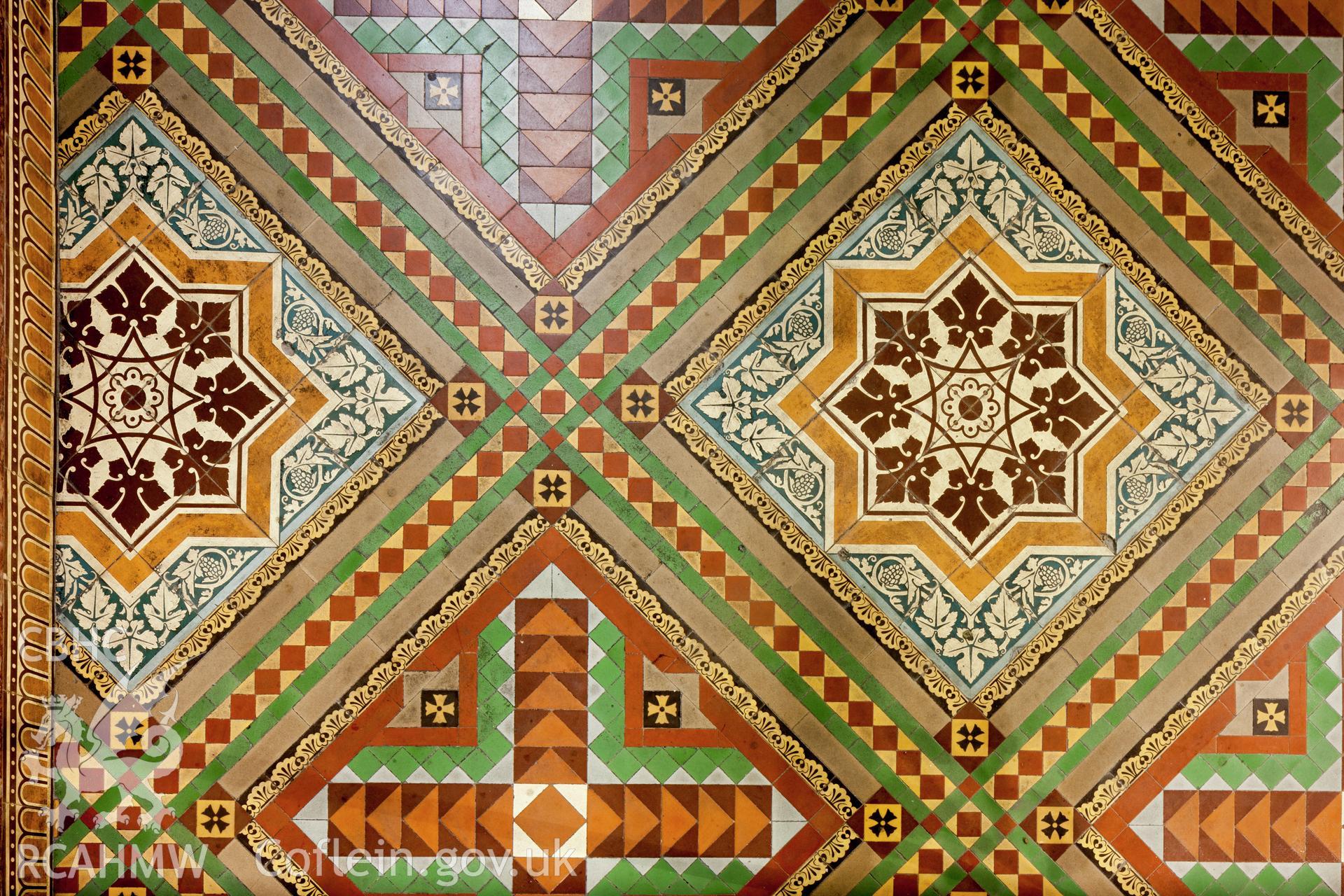 Tiled floor in chancel