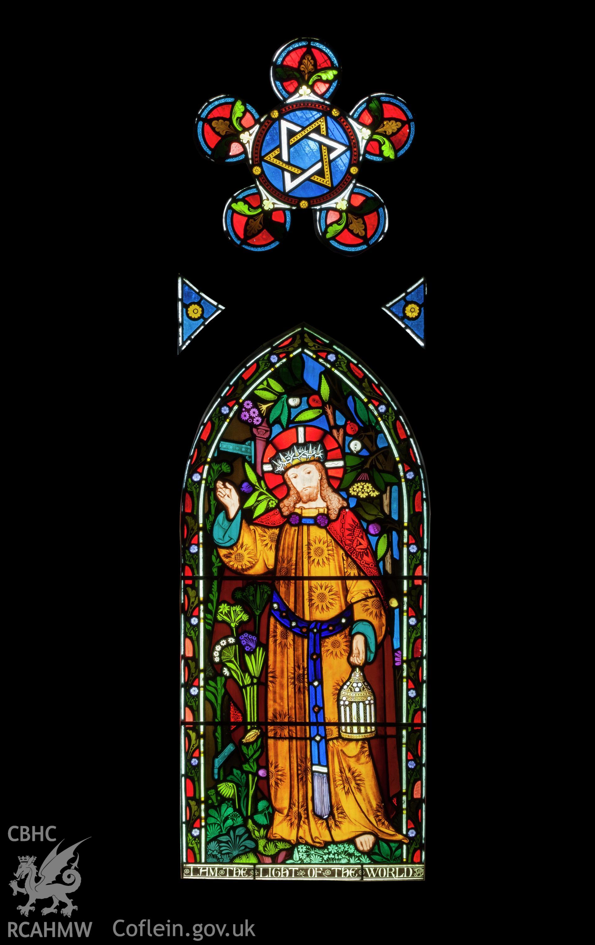 Right hand stained glass window.