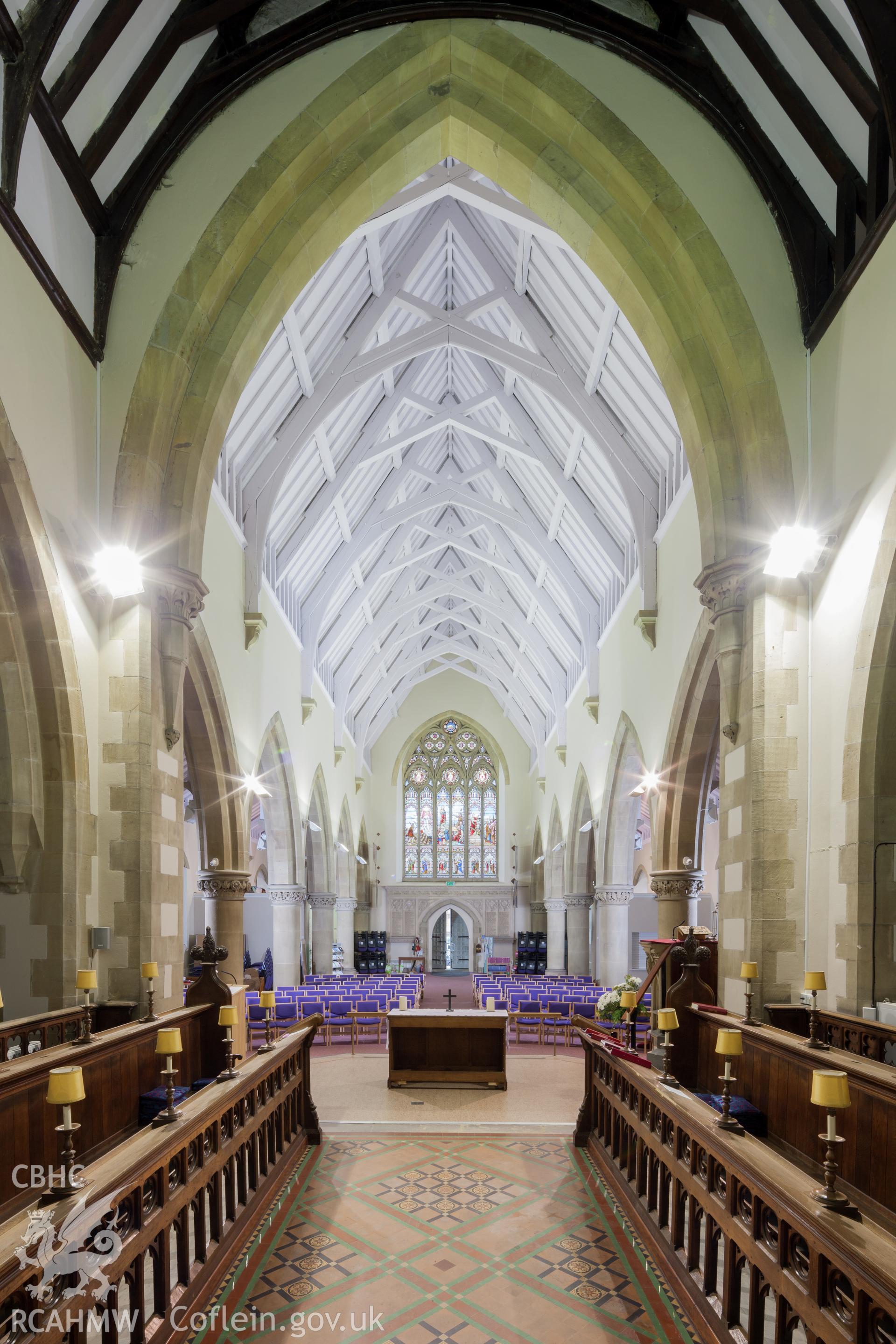 Interior from the altar looking southeast