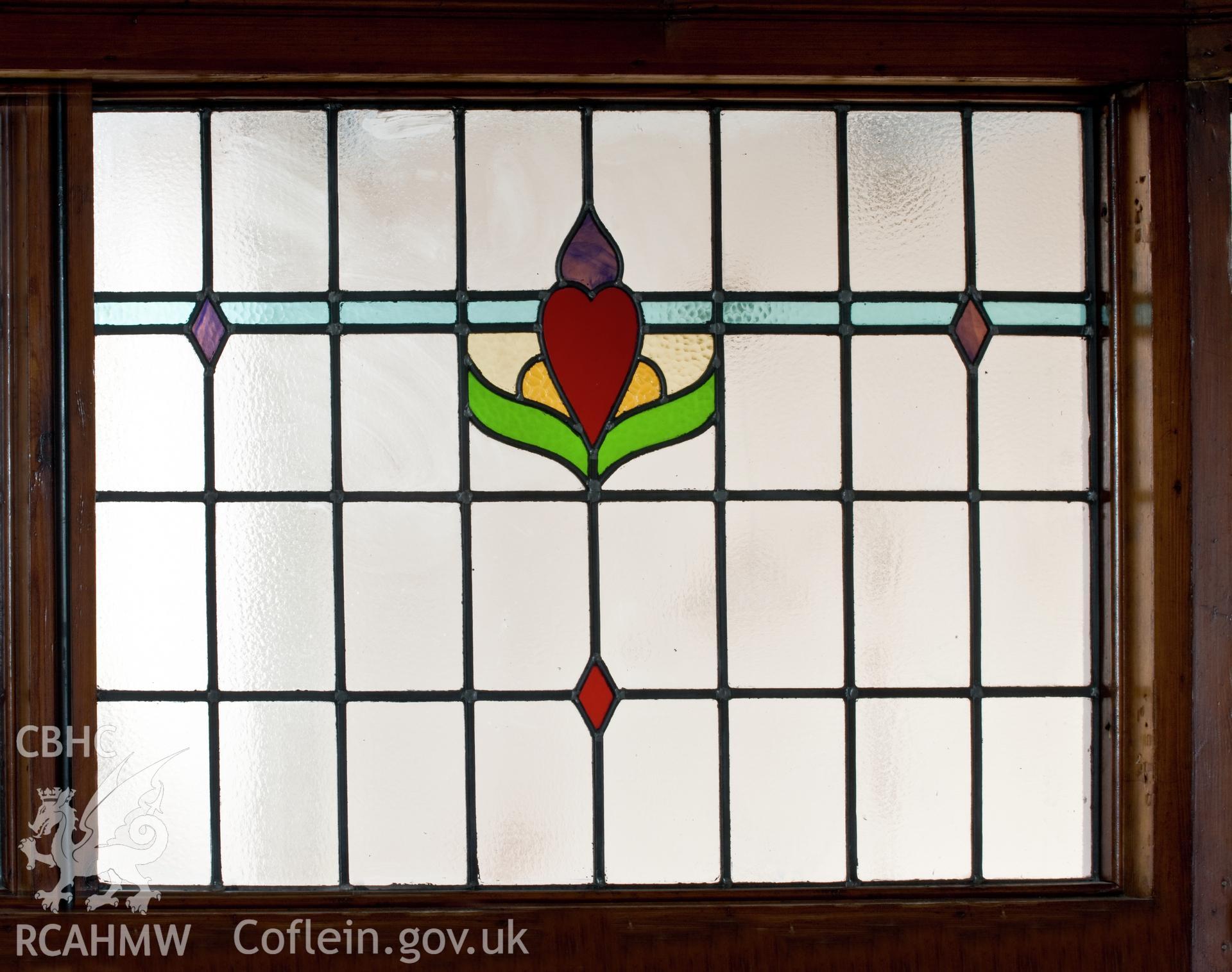 First floor partition stained glass.