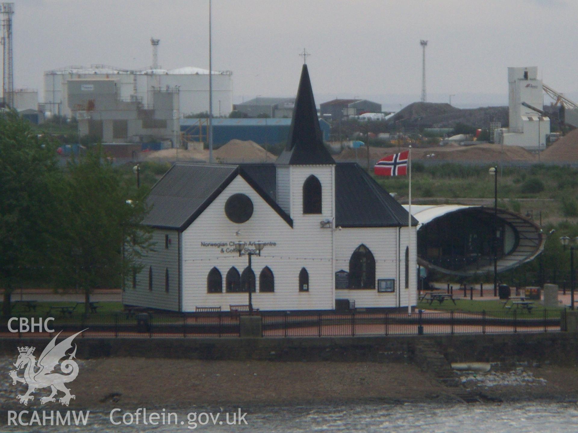 Norwegian church, Bute East Dock, Cardiff, built in 1869. Welsh ports had strong links with Norway, and many Norweigan sailors eventually settled in Wales - including the father of the author Roald Dahl.