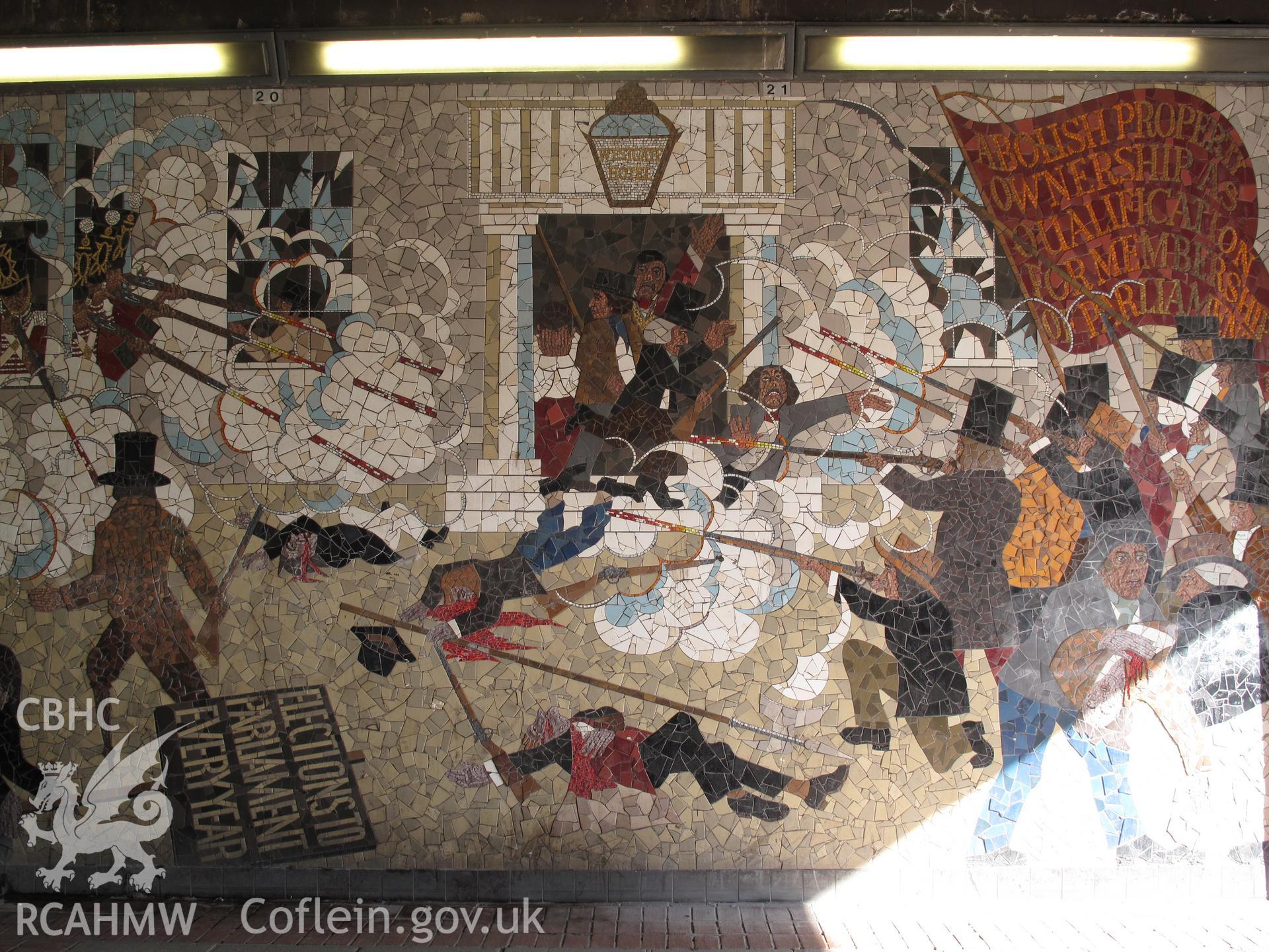 Chartist Uprising Mural, Newport, taken by Brian Malaws on 01 March 2010.