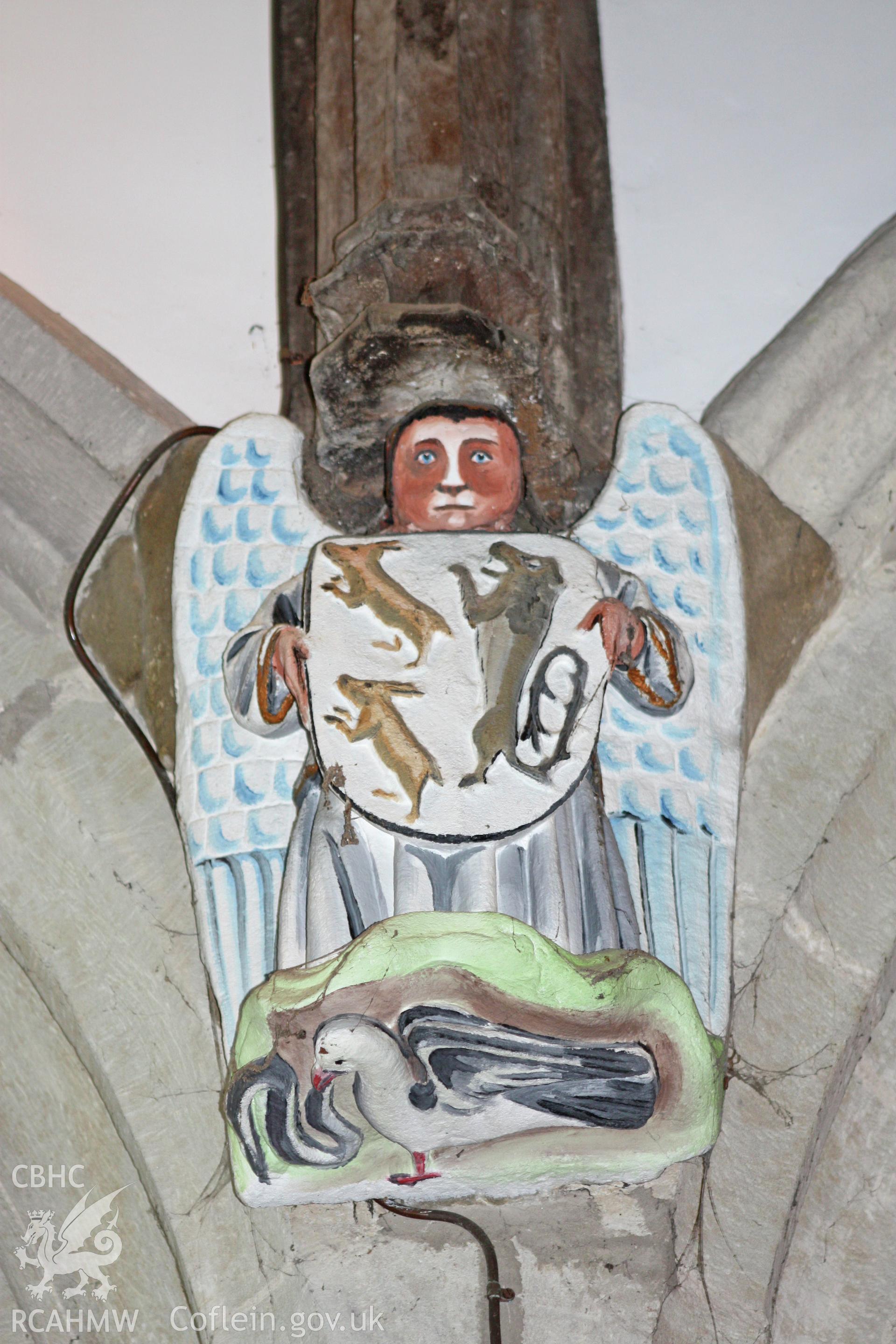 St Marcella's Church detail of painted corbel