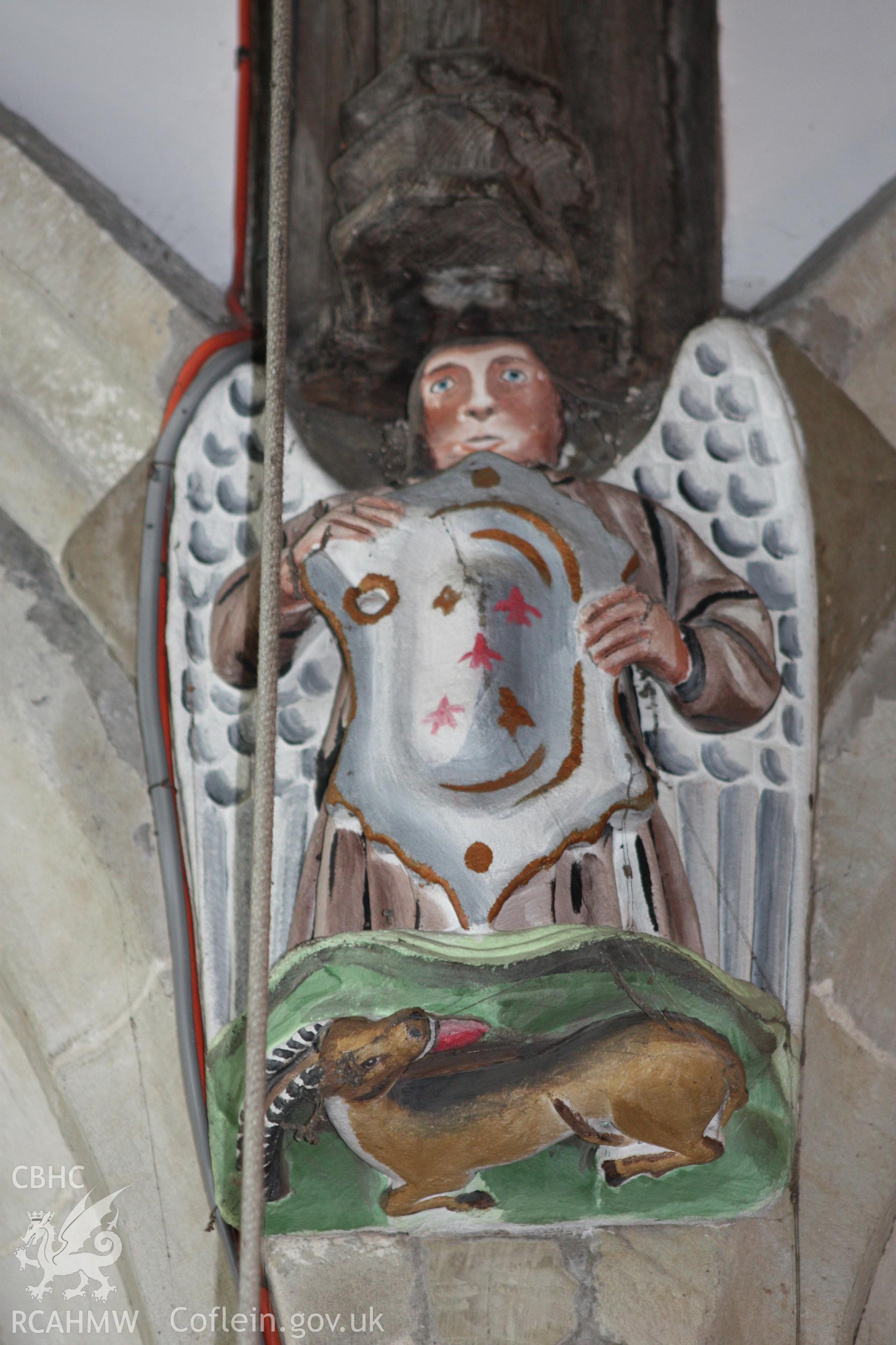 St Marcella's Church detail of painted corbel