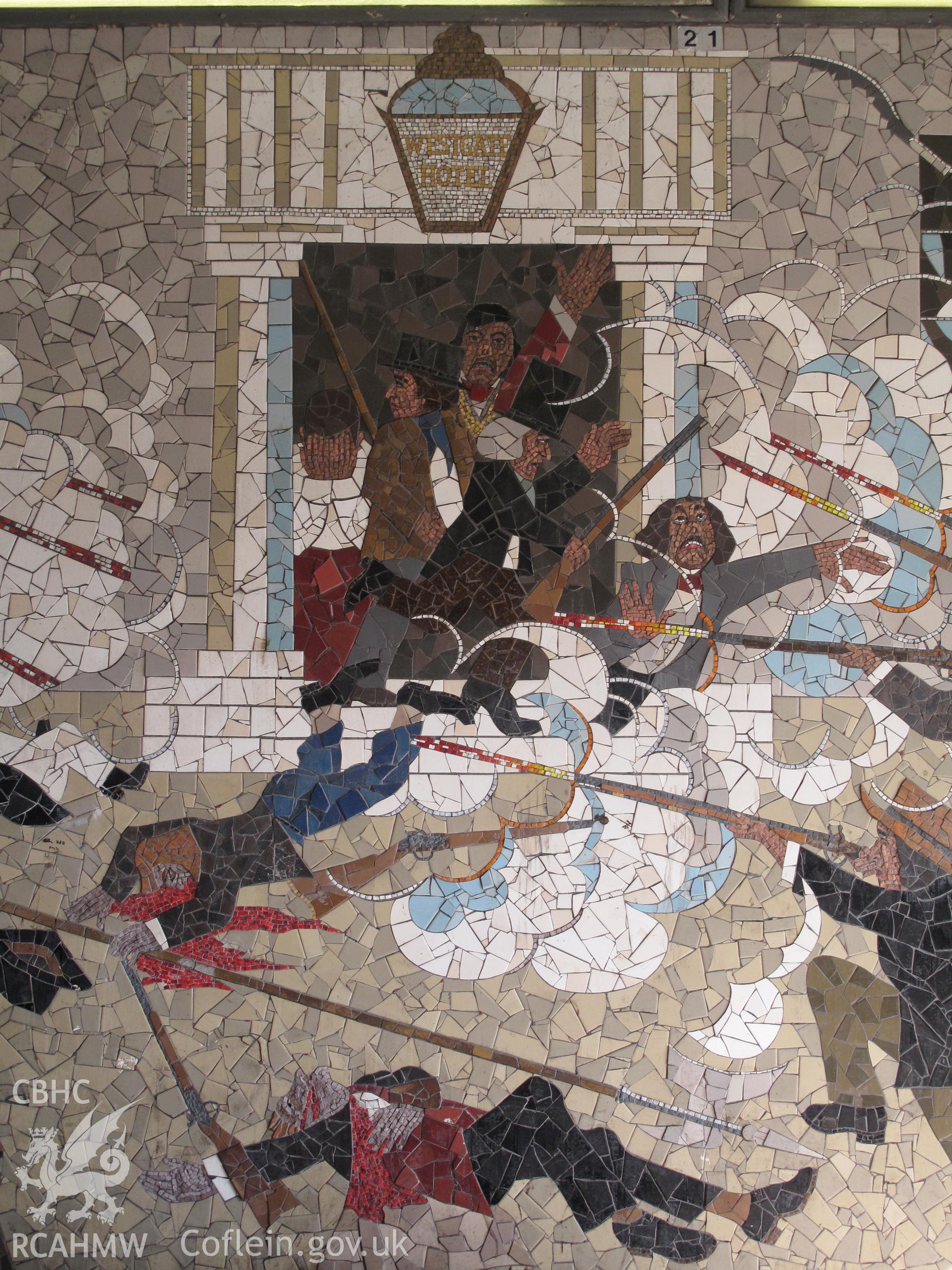 Detail of Chartist Uprising Mural, Newport, taken by Brian Malaws on 01 March 2010.