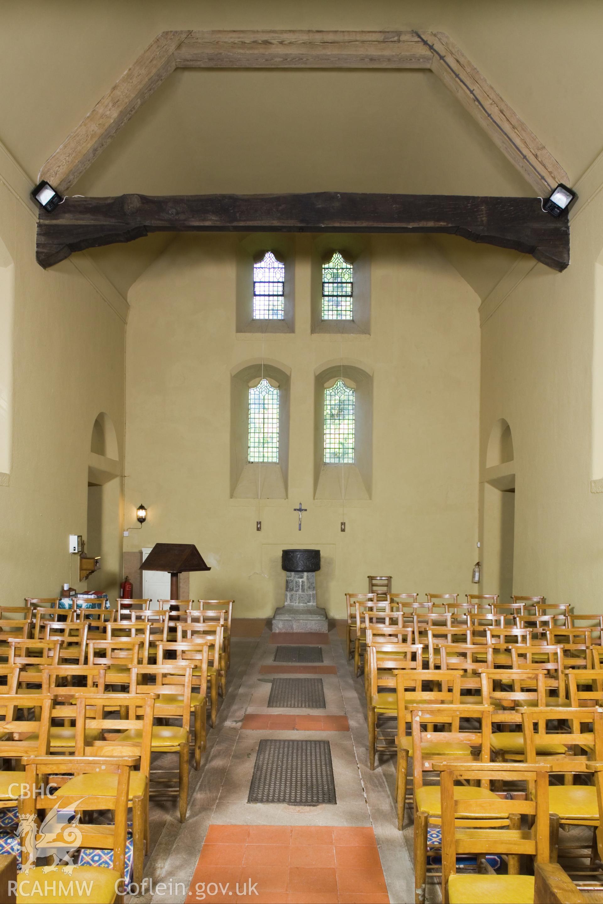 Interior looking west southwest
